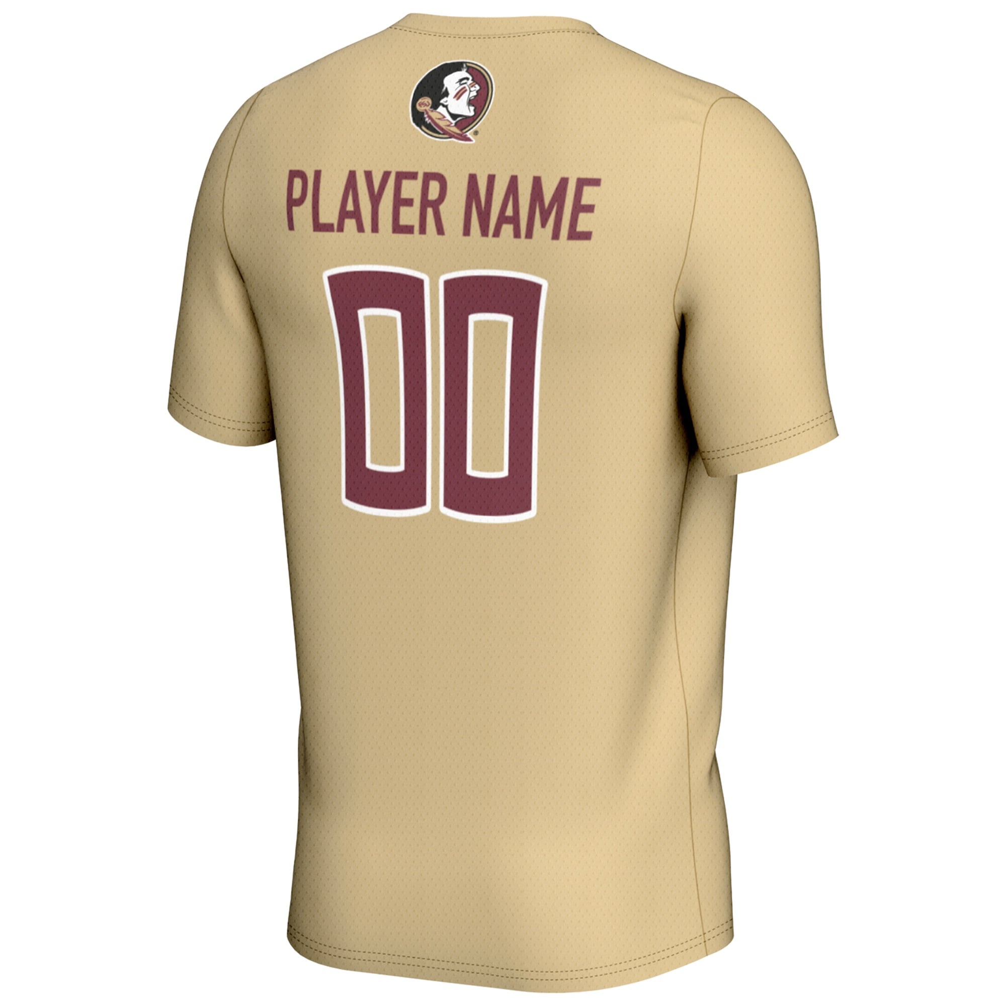 Florida State Seminoles Unisex Lightweight Collegiate Soccer Fashion Jersey Gold - back view