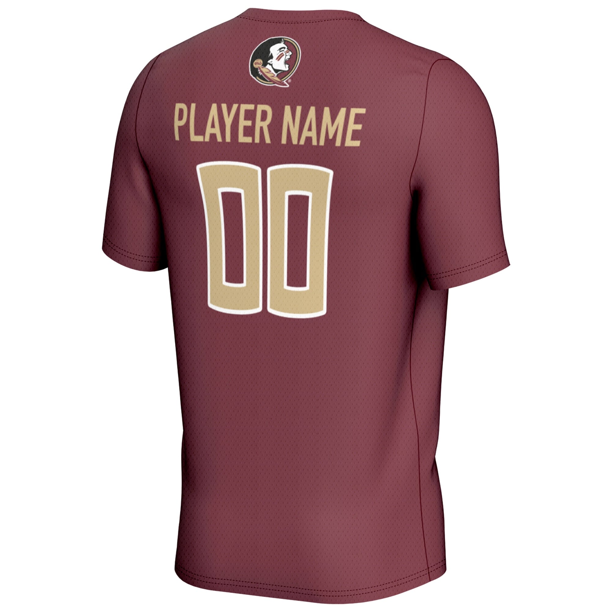 Florida State Seminoles Unisex Lightweight Collegiate Soccer Fashion Jersey Garnet - back view