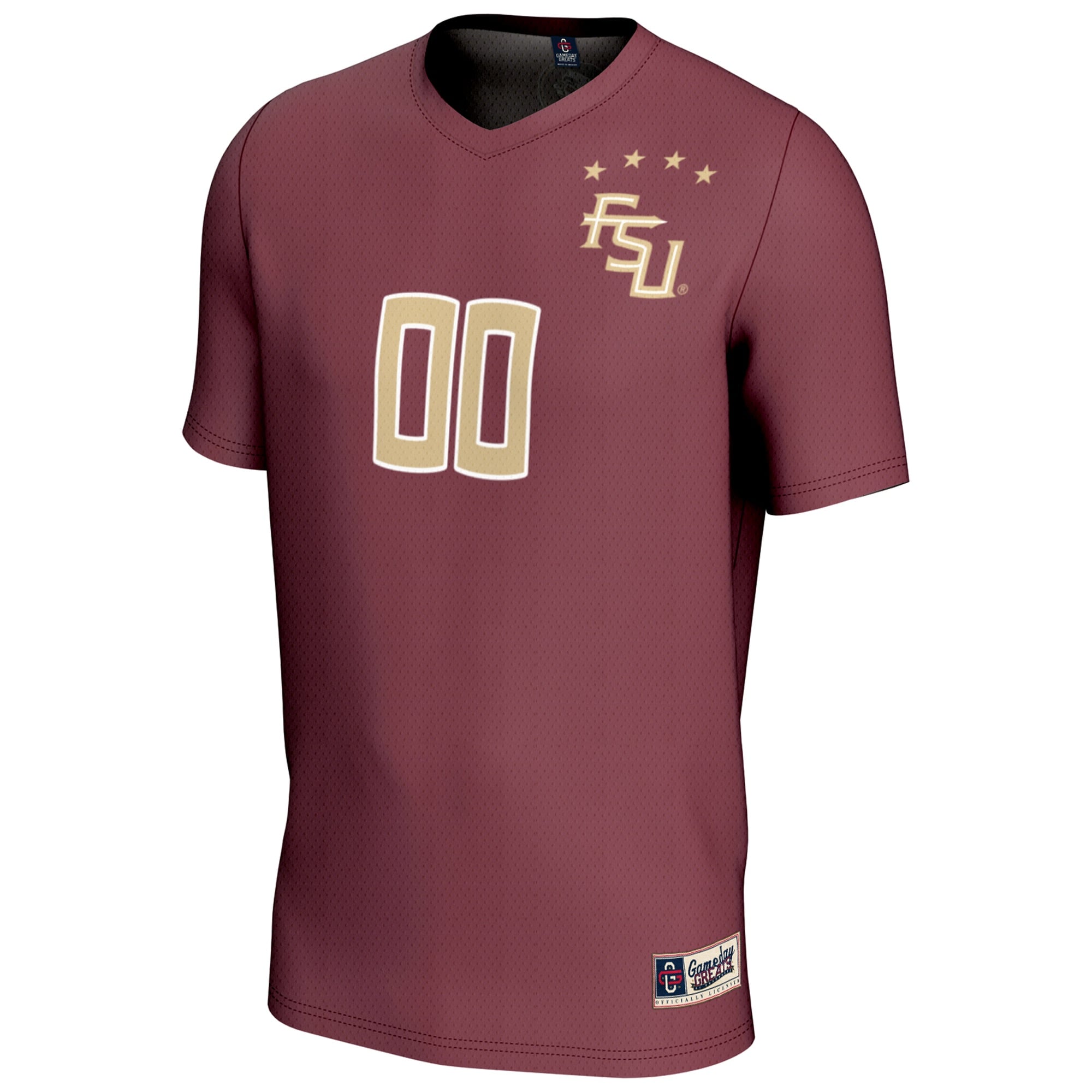 Florida State Seminoles Unisex Lightweight Collegiate Soccer Fashion Jersey Garnet - front view