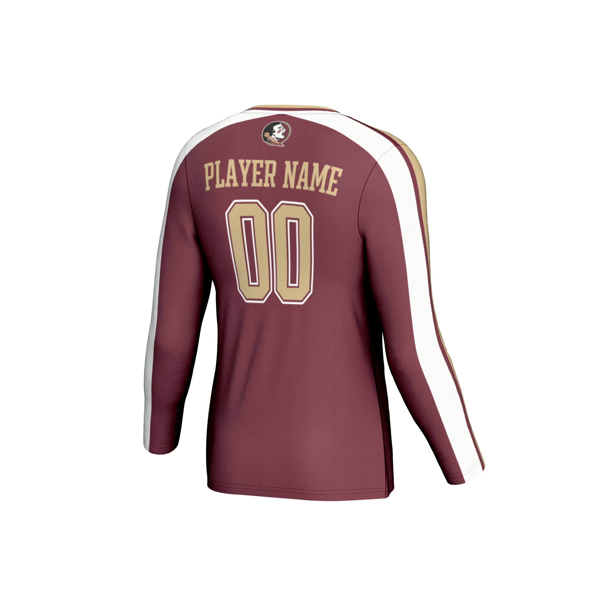 Florida State Seminoles Unisex Lightweight Collegiate Volleyball Fashion Jersey Garnet - back view