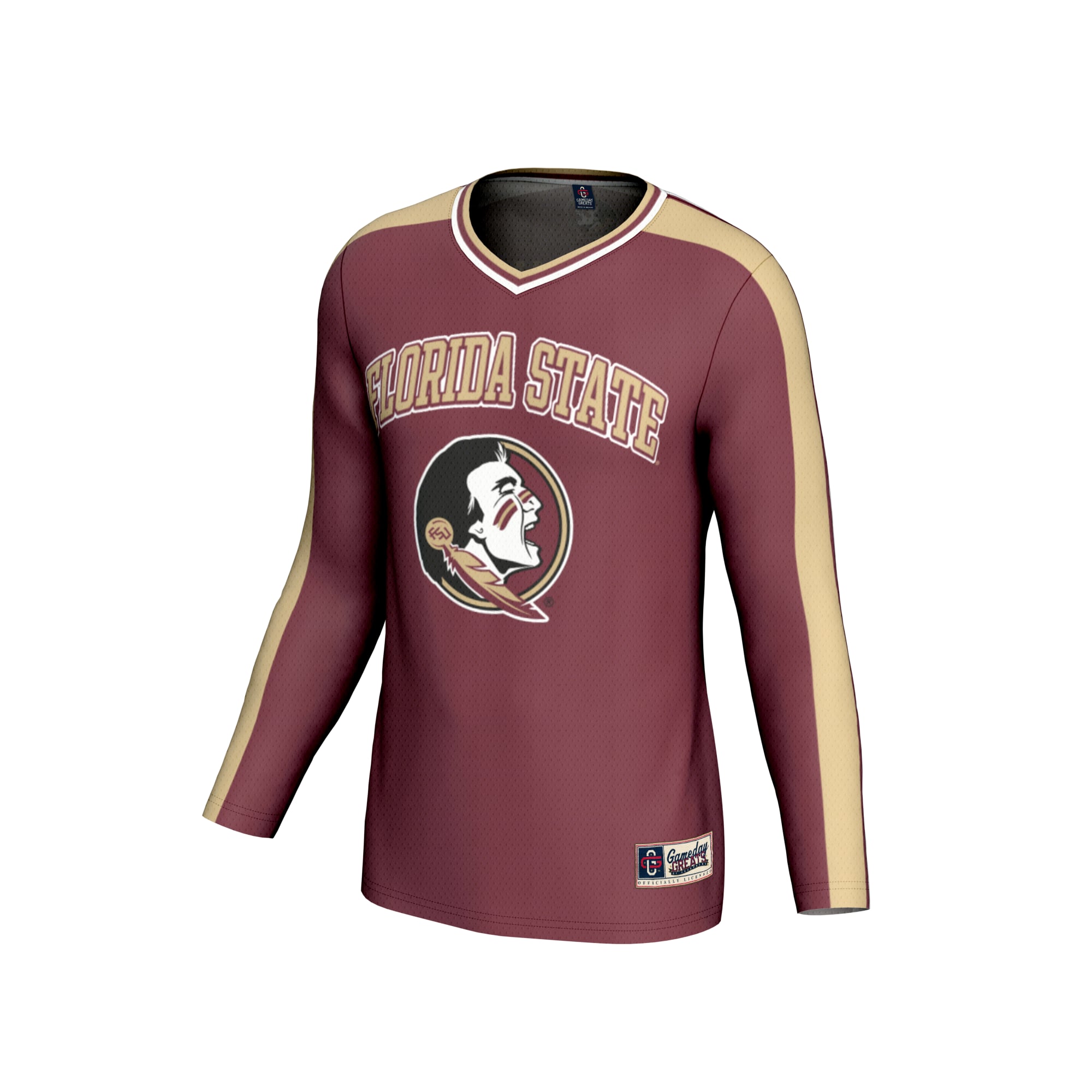 Florida State Seminoles Unisex Lightweight Collegiate Volleyball Fashion Jersey Garnet - front view