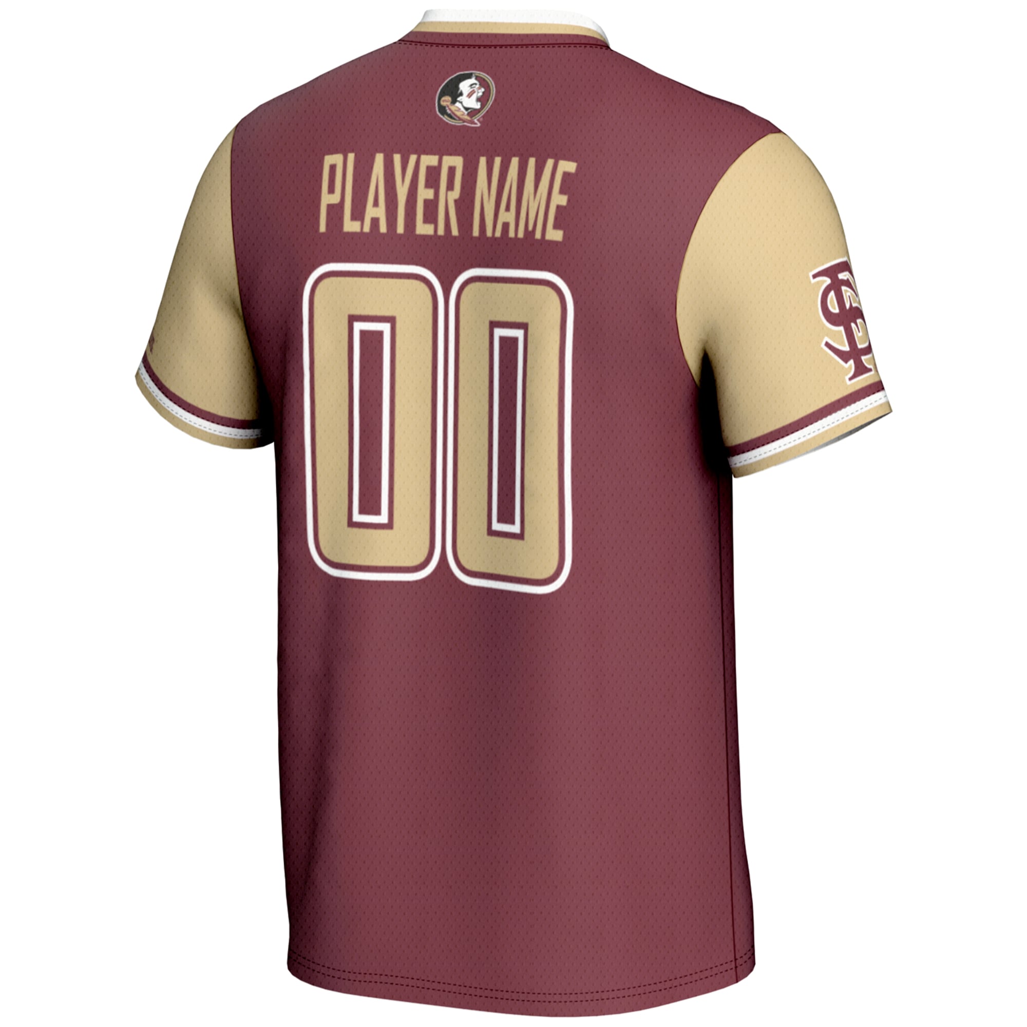Florida State Seminoles Unisex Lightweight Softball Jersey Garnet - back view