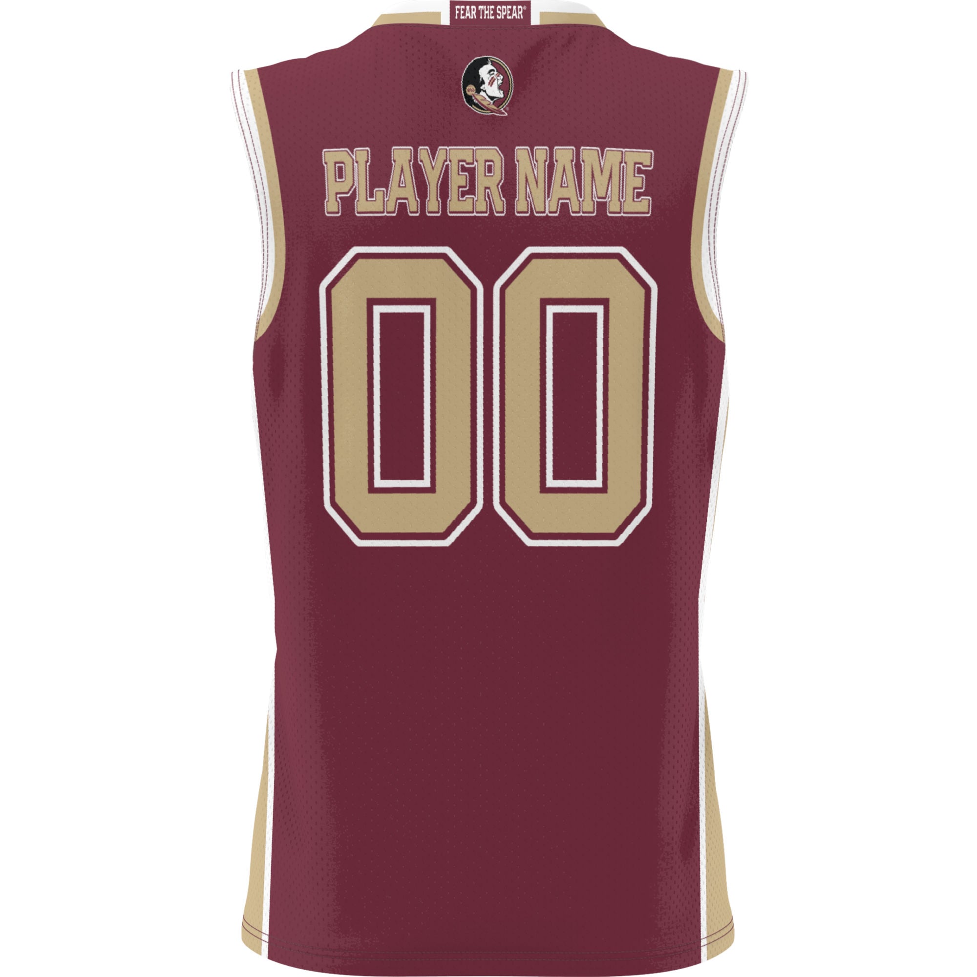 Florida State Seminoles Unisex Lightweight Women's Basketball Jersey Garnet - back view