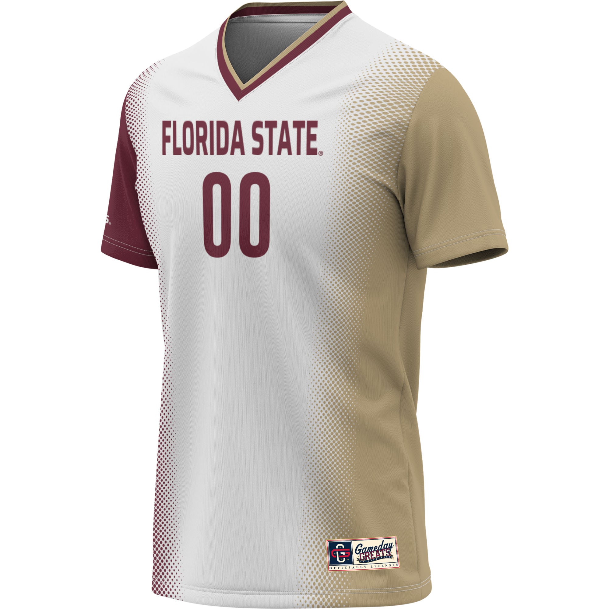Florida State Seminoles Youth Lightweight Women's Soccer Jersey White - front view