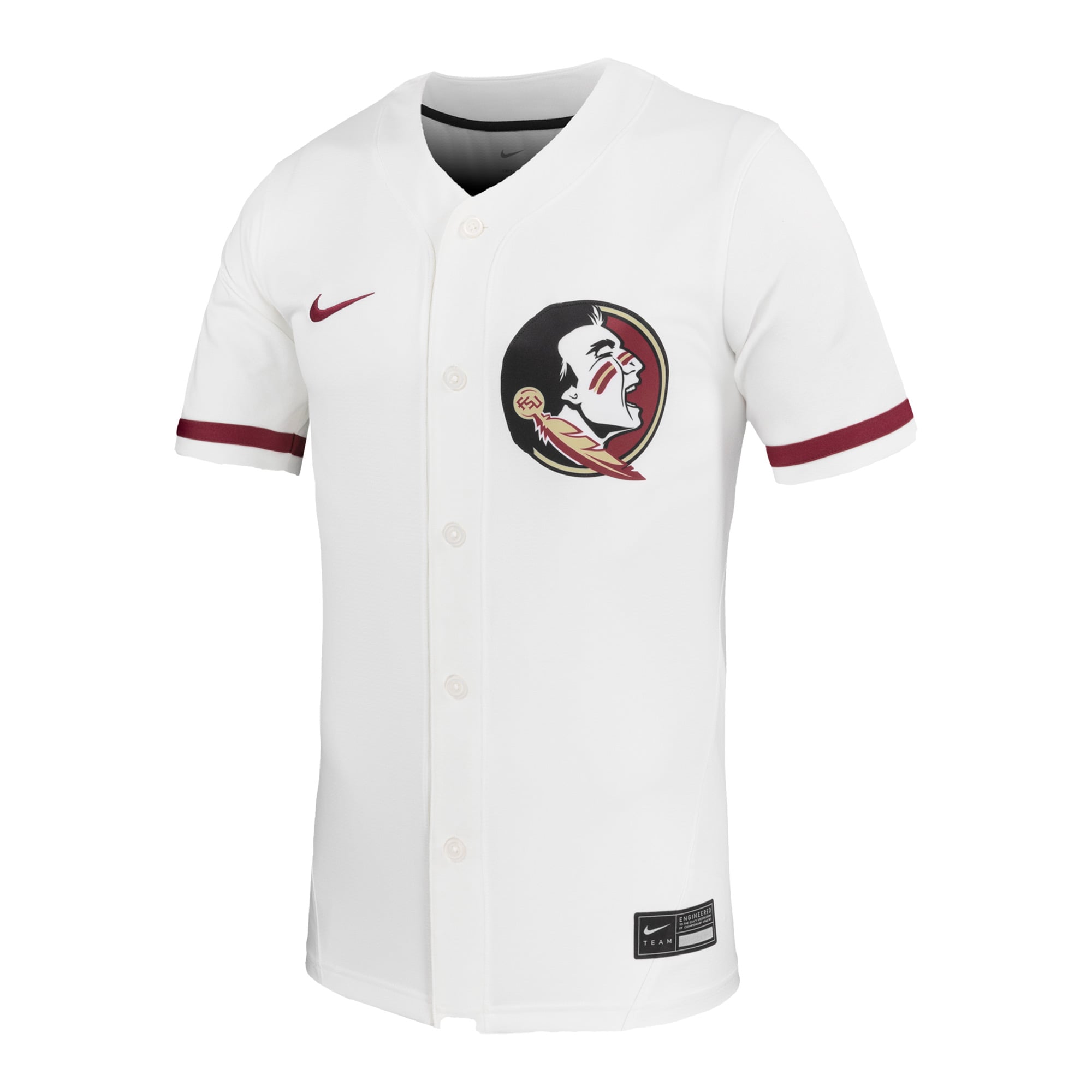 Florida State Seminoles Unisex Softball Jersey White - front view