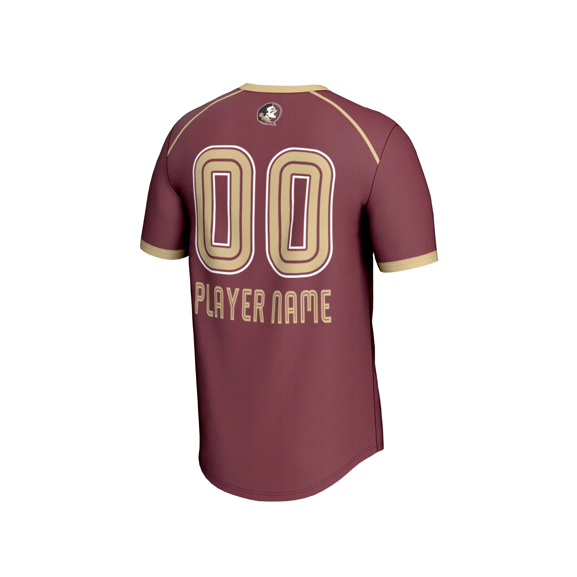 Florida State Seminoles Unisex Women's Lacrosse Lightweight Jersey Garnet - back view