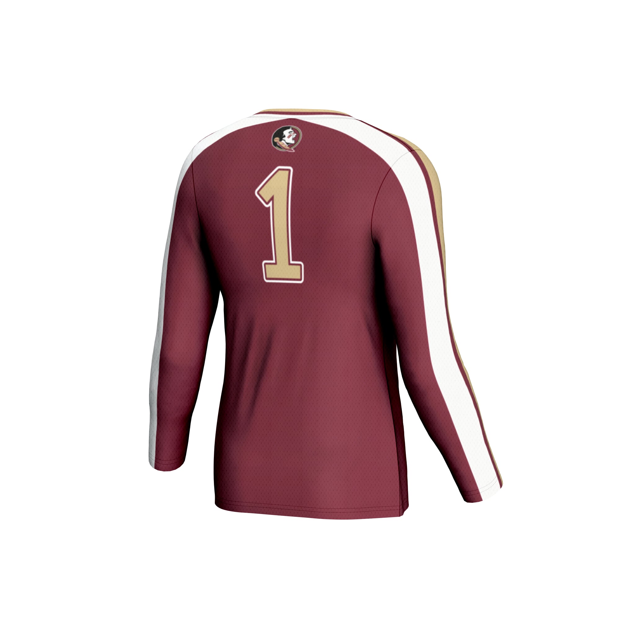 Florida State Seminoles Unisex Women's Volleyball Lightweight Fashion Jersey Garnet - back view