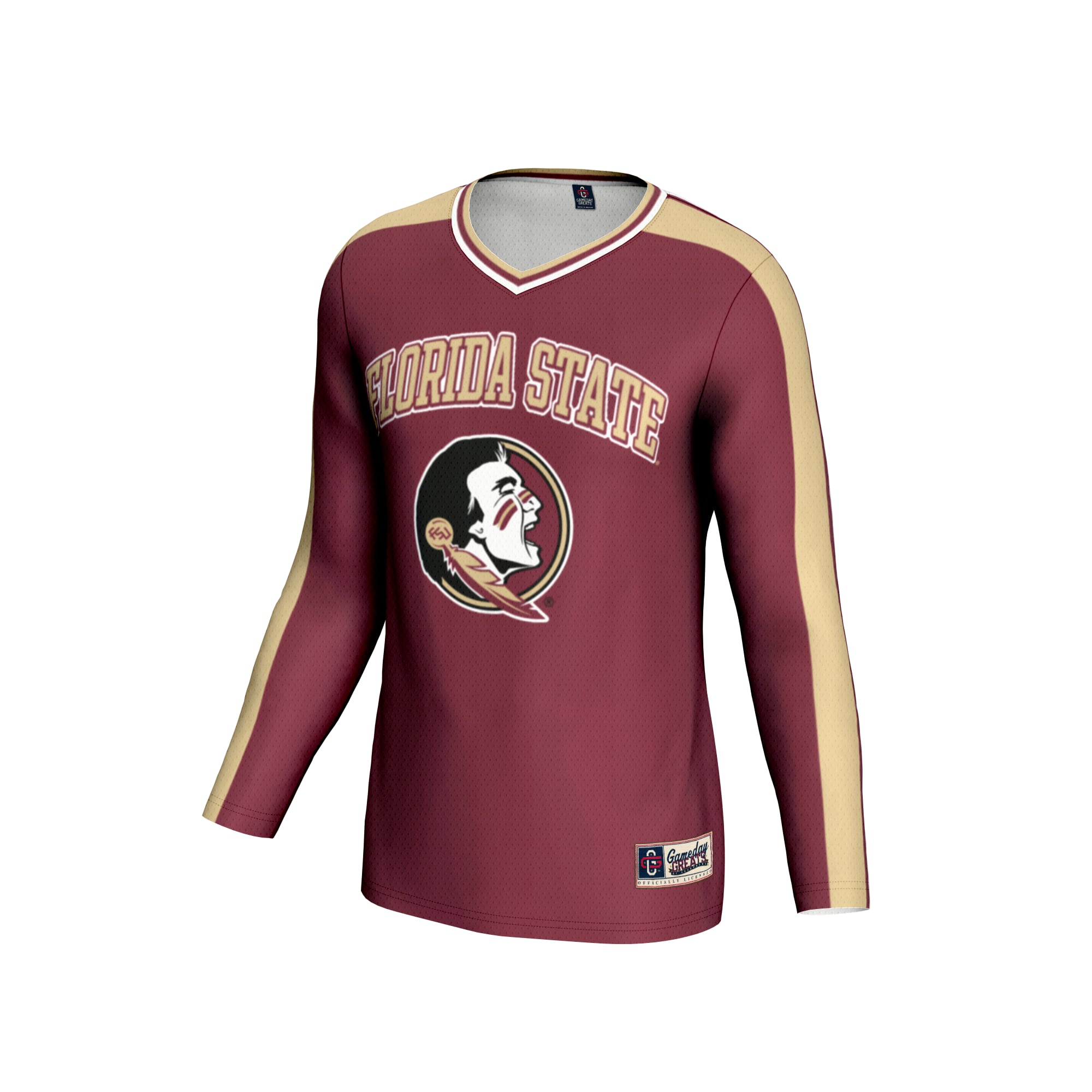 Florida State Seminoles Unisex Women's Volleyball Lightweight Fashion Jersey Garnet - front view