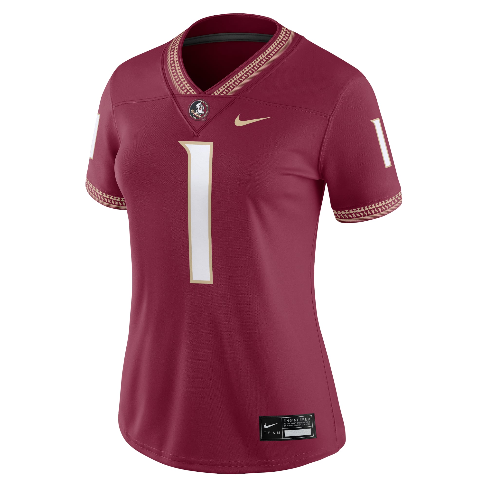 #1 Florida State Seminoles Women's Jersey Garnet - front view