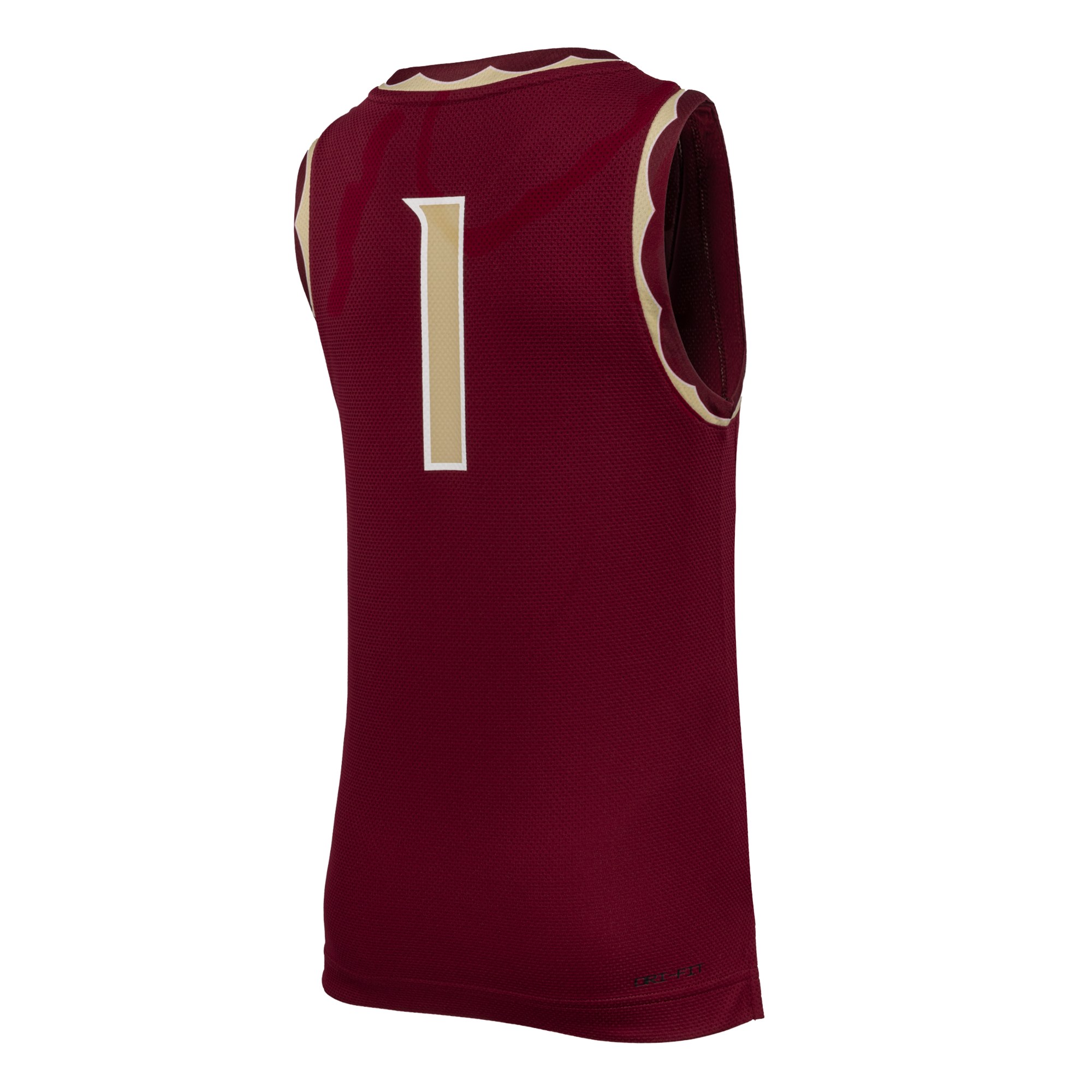 #1 Florida State Seminoles Youth Basketball Jersey Garnet - back view