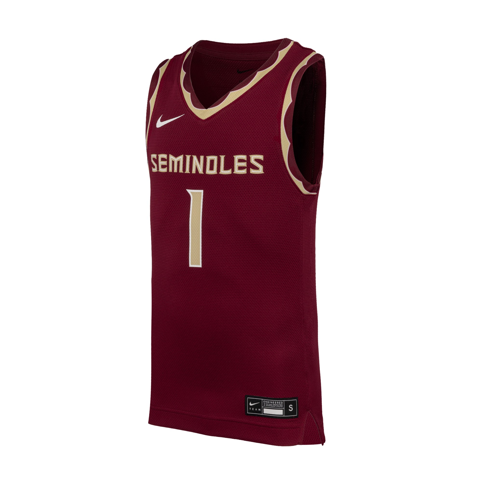 #1 Florida State Seminoles Youth Basketball Jersey Garnet - front view