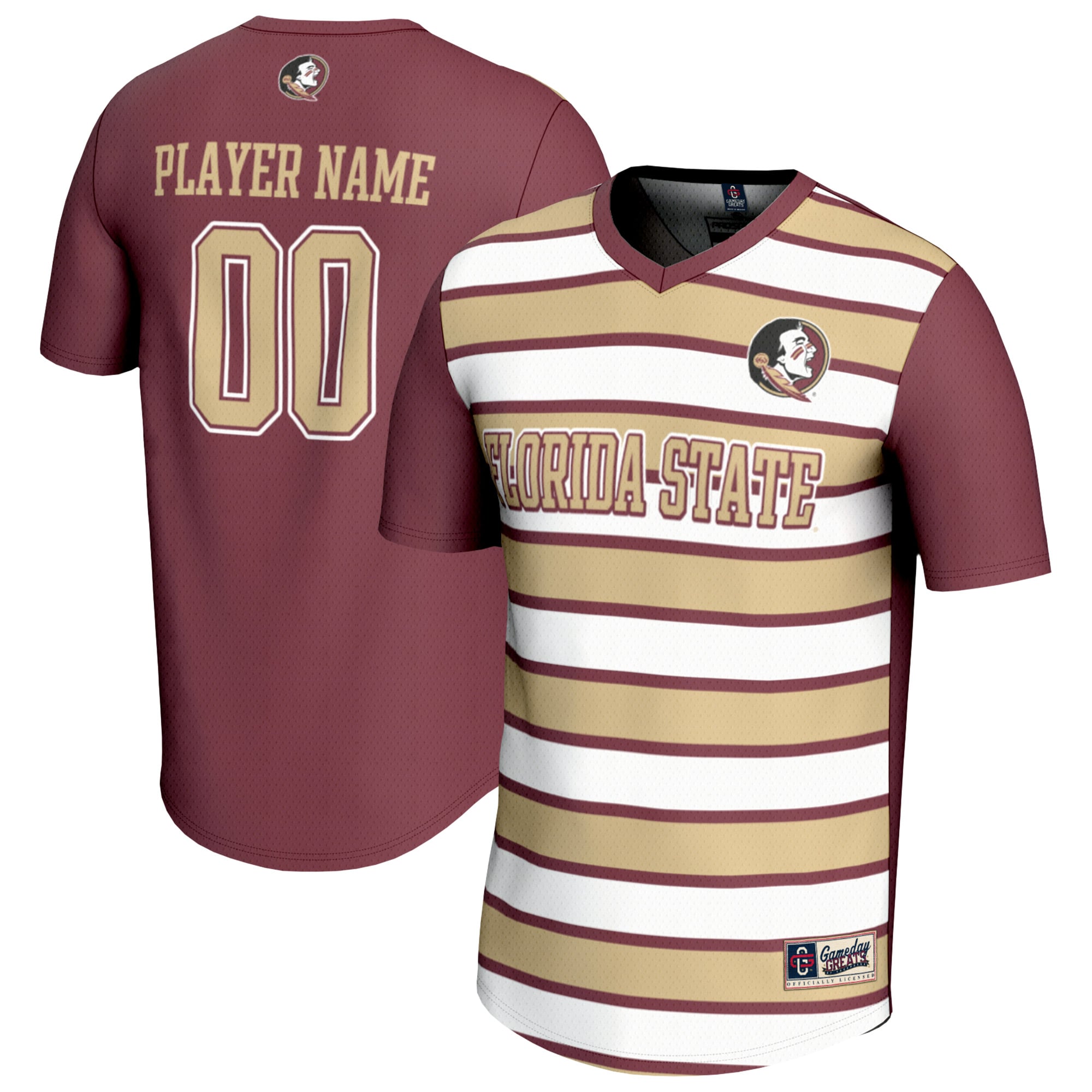 Florida State Seminoles Youth Collegiate Women's Soccer Lightweight Fashion - front and back view