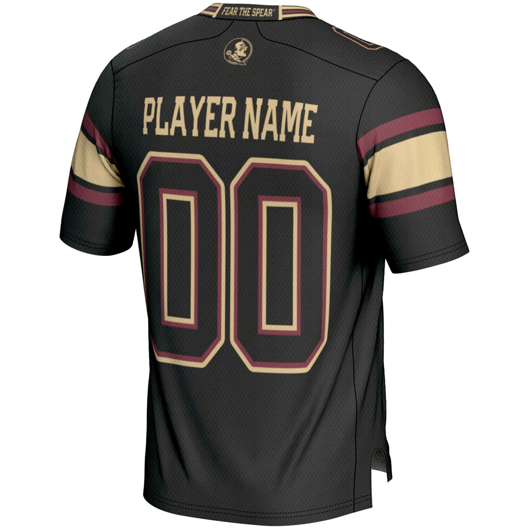 Florida State Seminoles Youth Football Jersey Black - back view