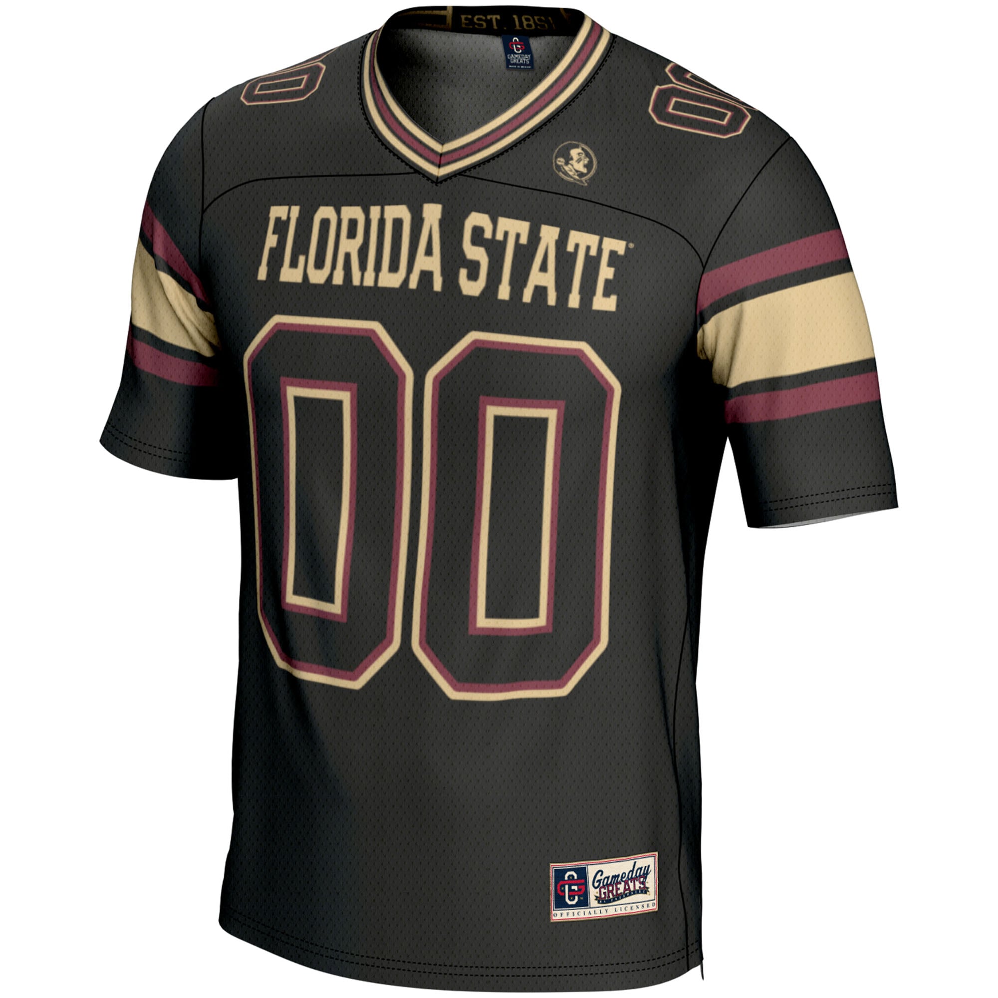 Florida State Seminoles Youth Football Jersey Black - front view