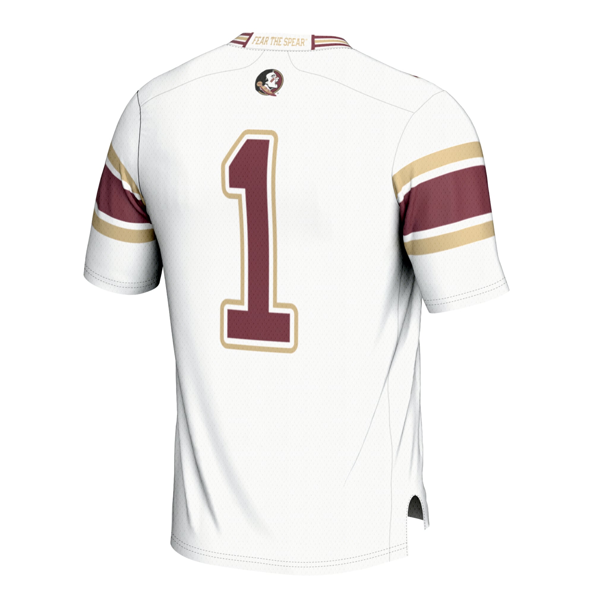#1 Florida State Seminoles Youth Football Jersey White - back view