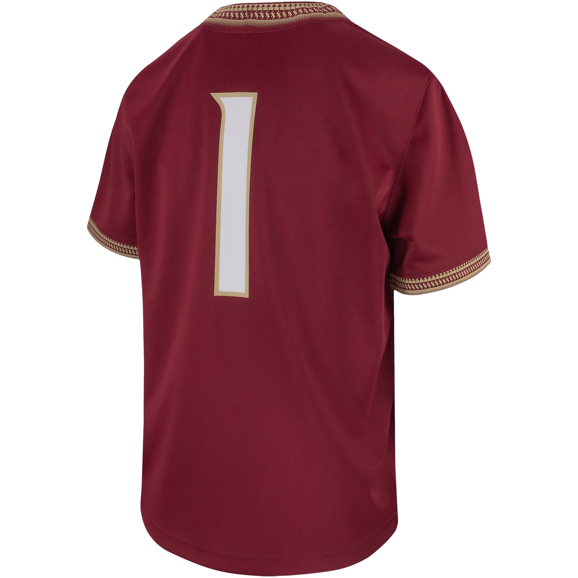 #1 Florida State Seminoles Youth Jersey Garnet - back view