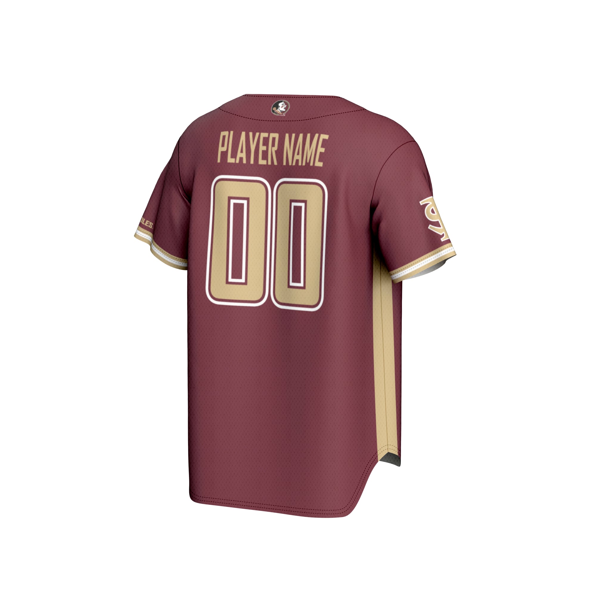 Florida State Seminoles Youth Lightweight Baseball Jersey Garnet - back view