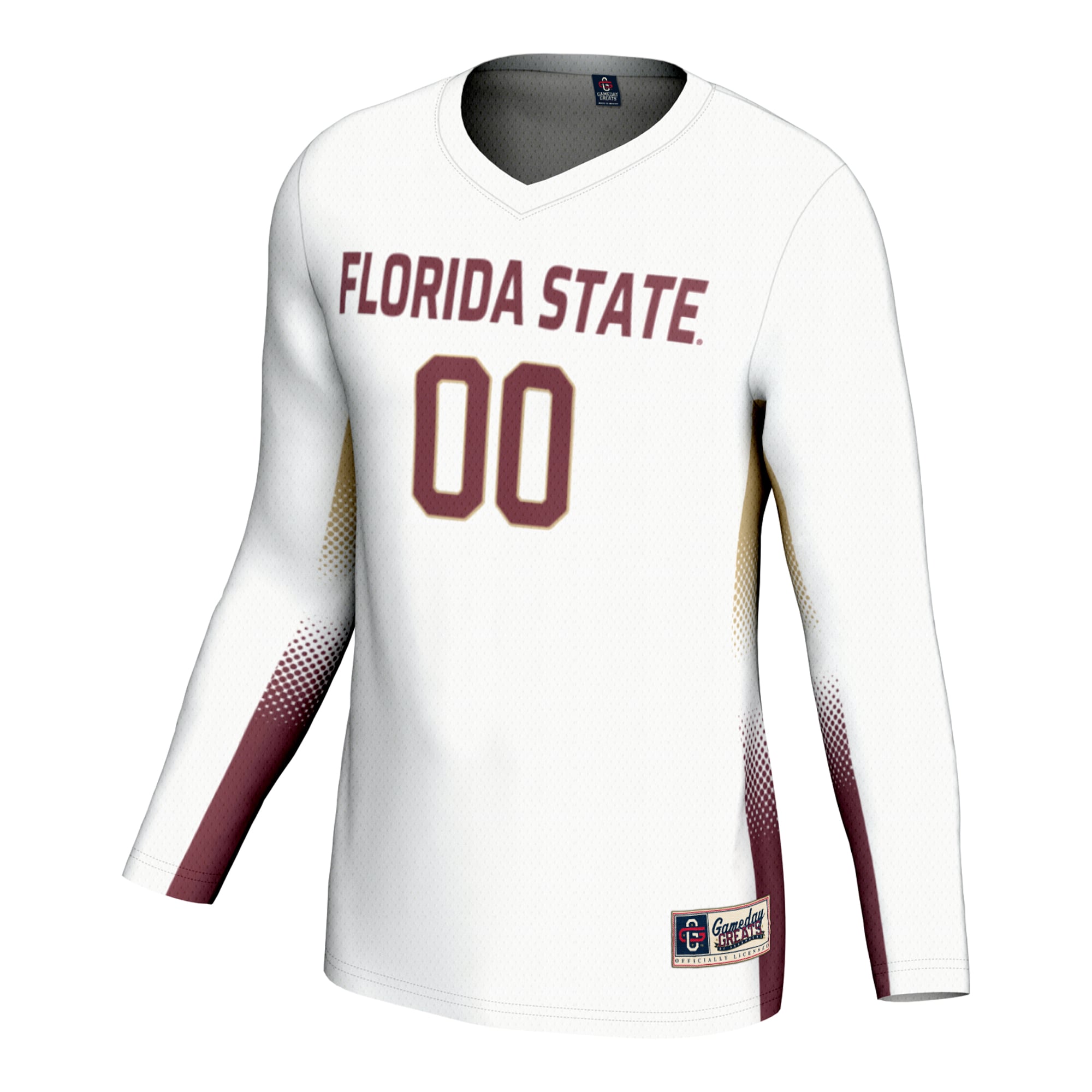 Florida State Seminoles Youth Lightweight Volleyball Jersey White - front view