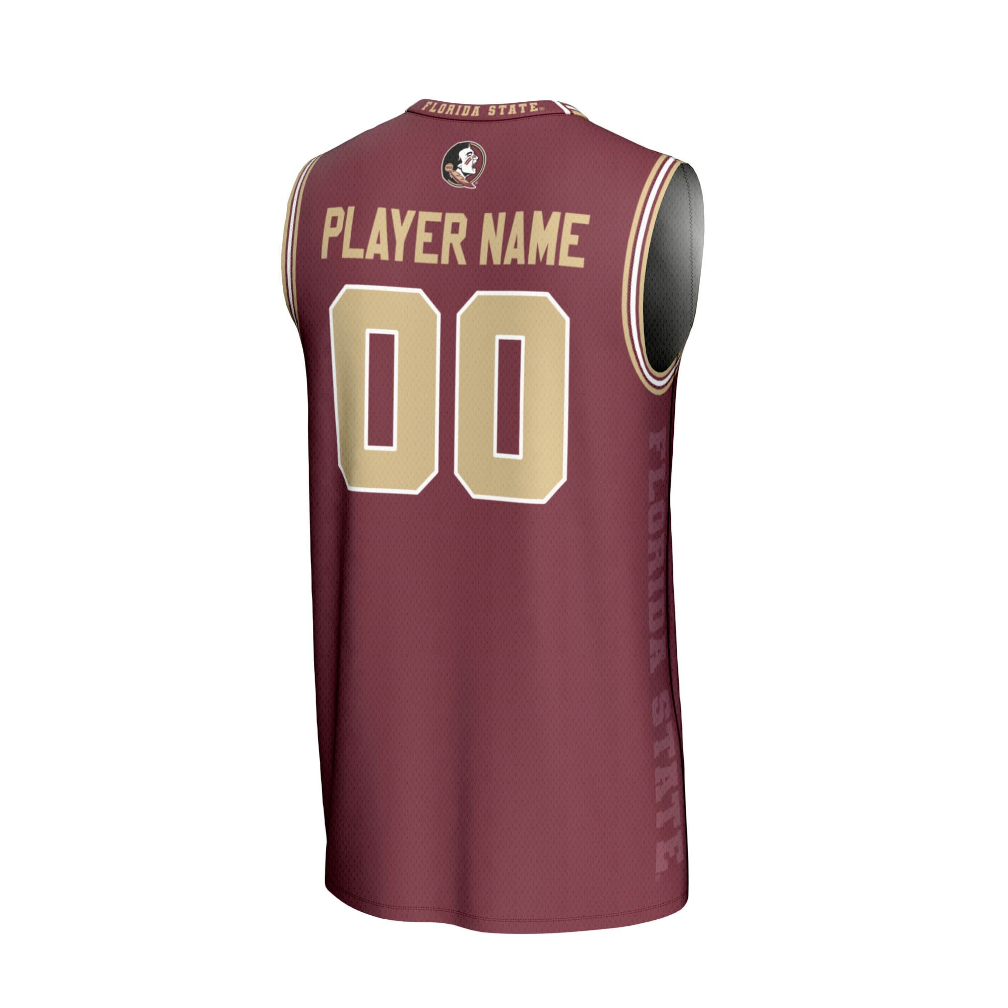 Florida State Seminoles Youth Men's Basketball Icon Print Lightweight Jersey Garnet - back view