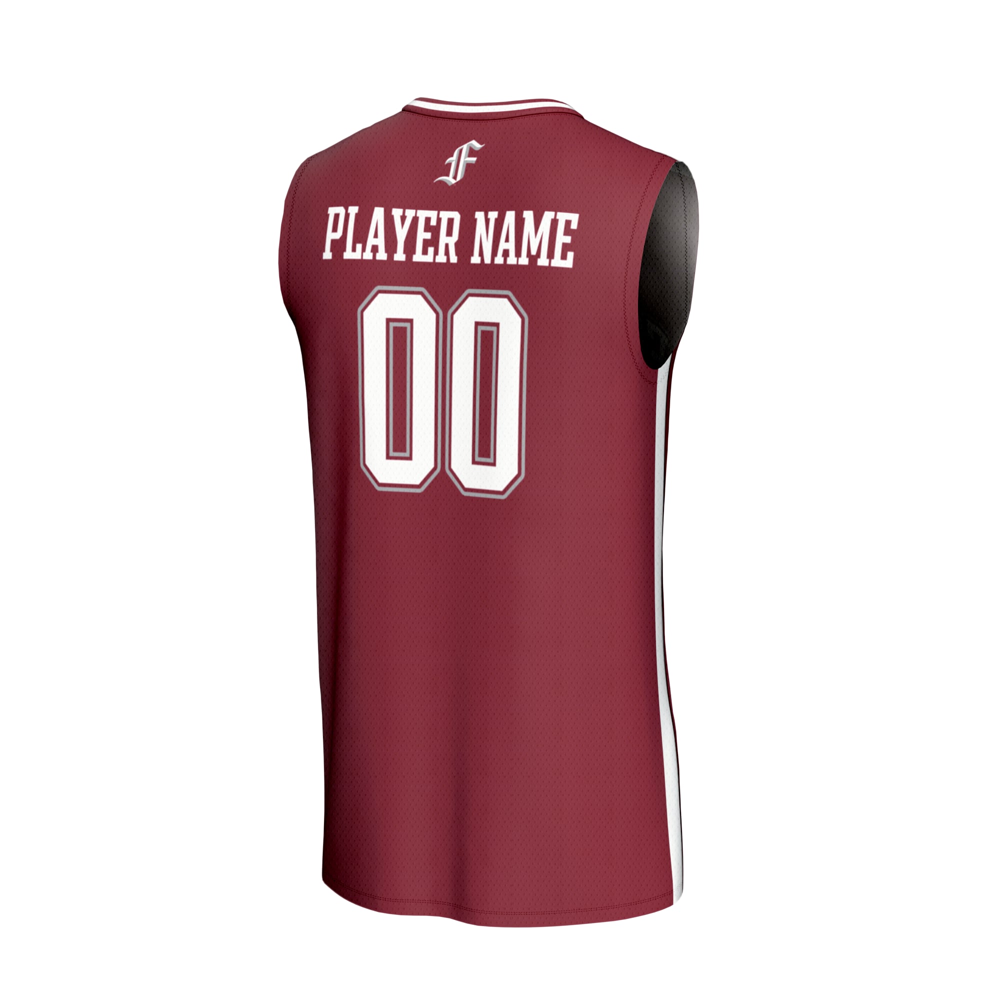 Fordham Rams Unisex Lightweight Collegiate Women's Basketball Fashion Jersey Maroon - back view