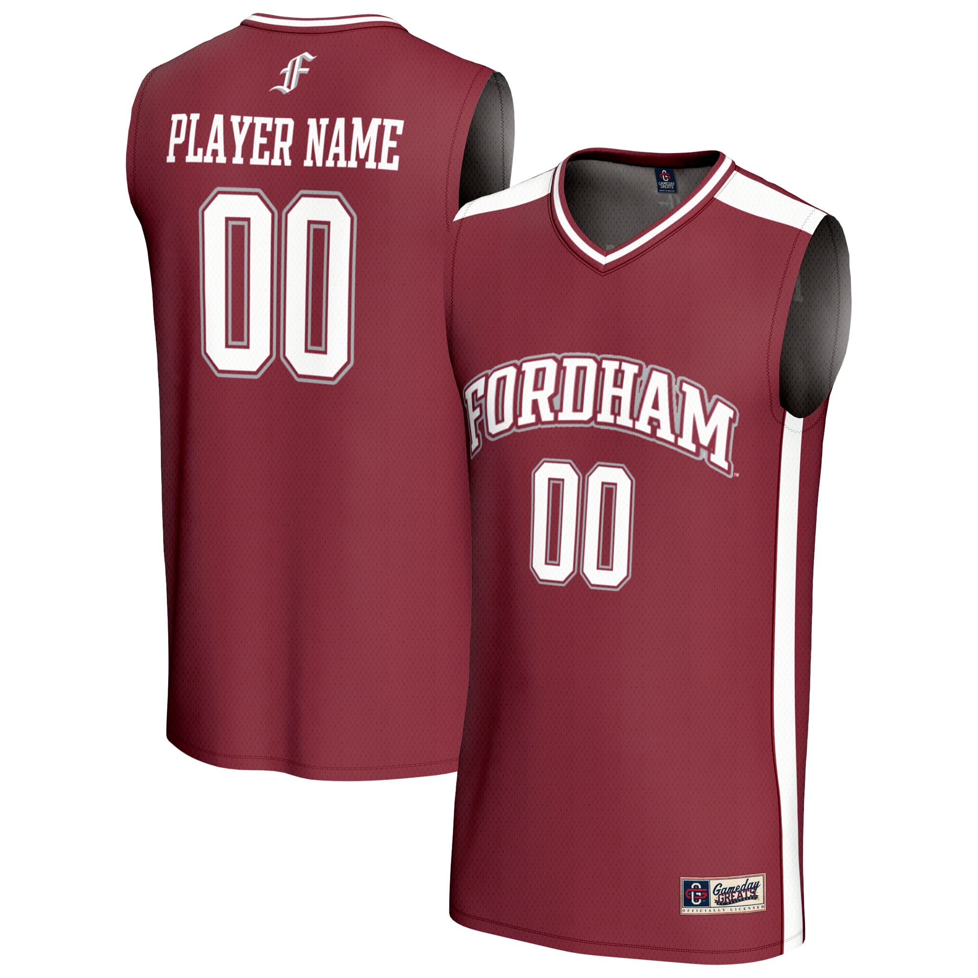 Fordham Rams Unisex Lightweight Collegiate Women's Basketball Fashion Jersey - front and back view