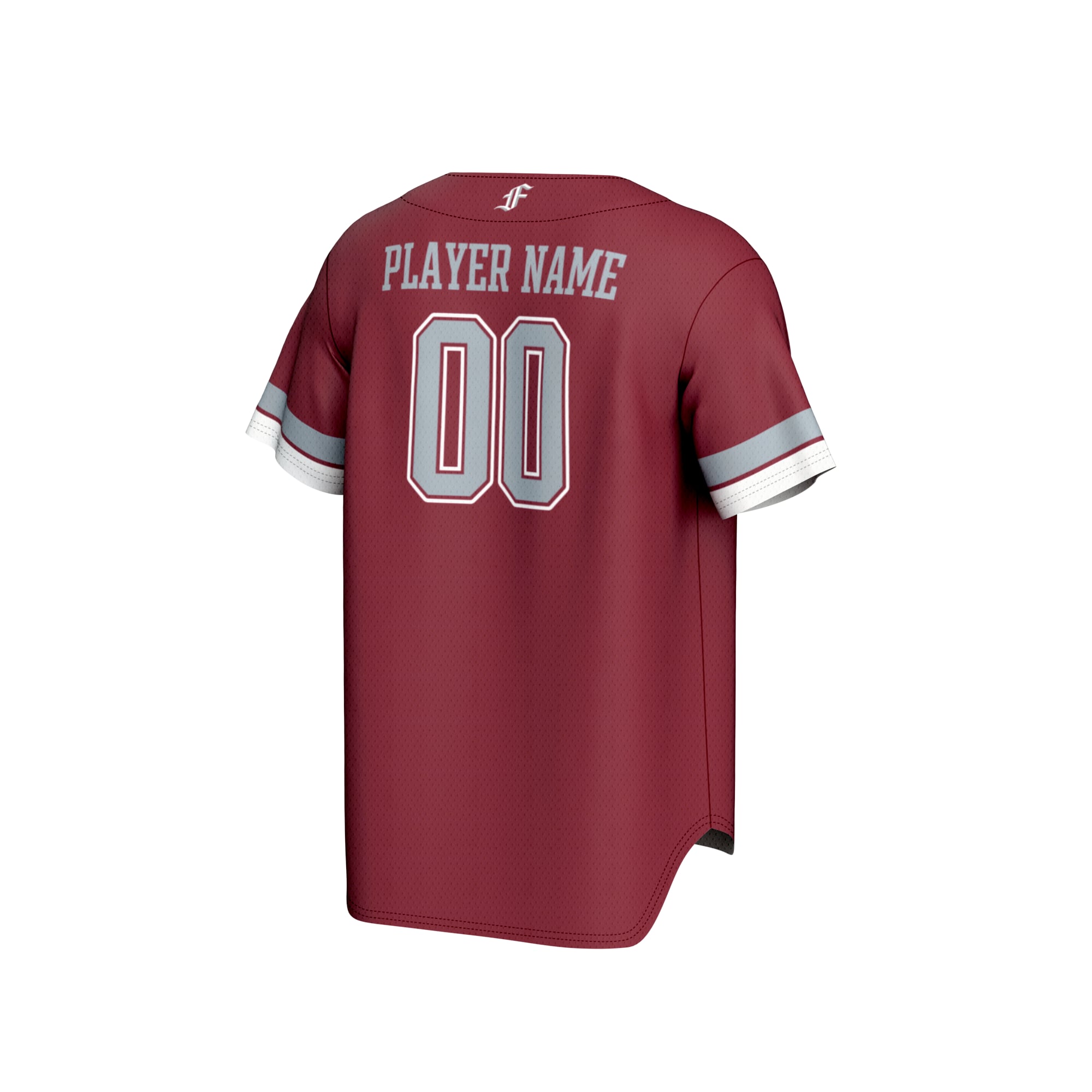 Fordham Rams Youth Lightweight Collegiate Baseball Fashion Jersey Maroon - back view
