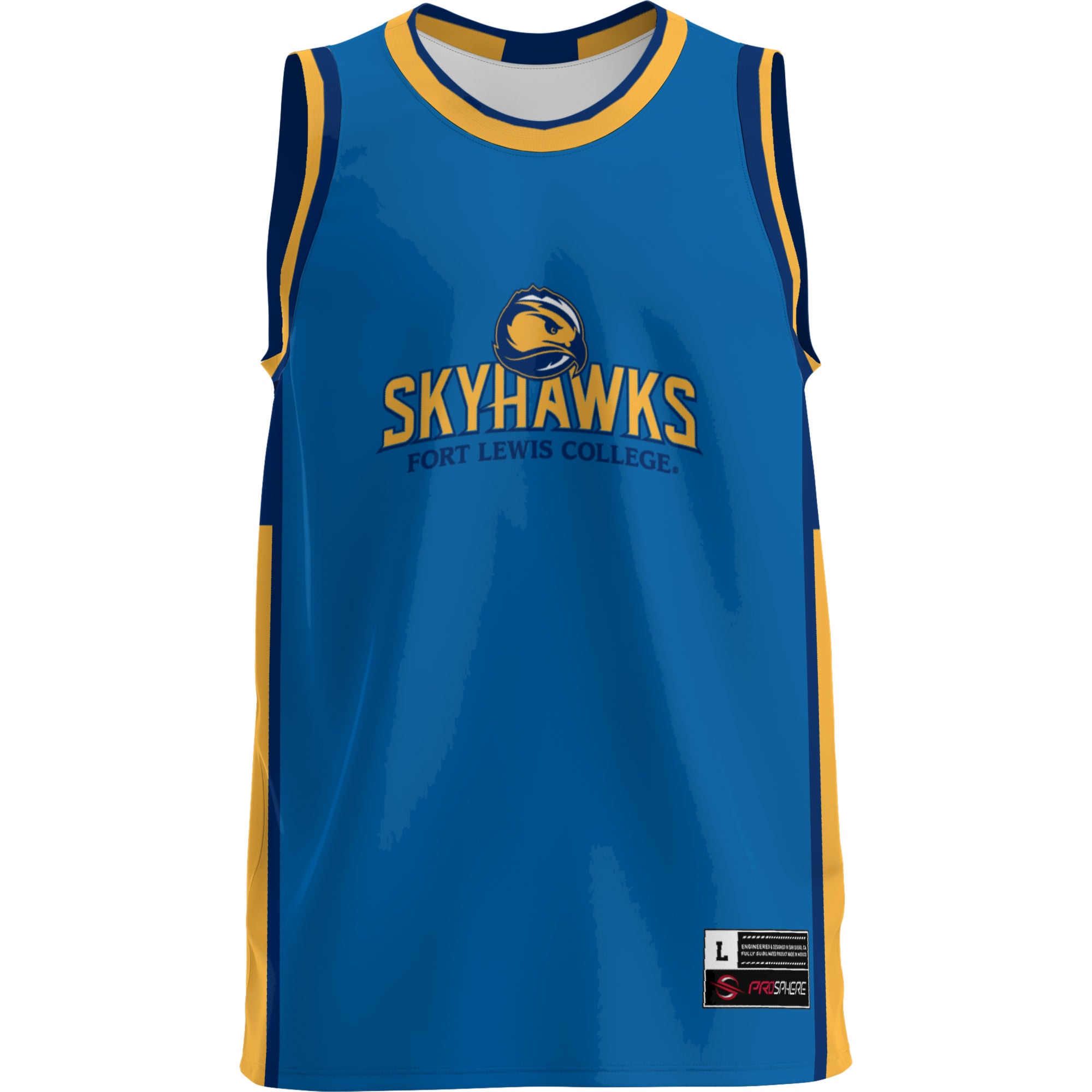 Fort Lewis College Skyhawks Lightweight Basketball Jersey Blue - front view
