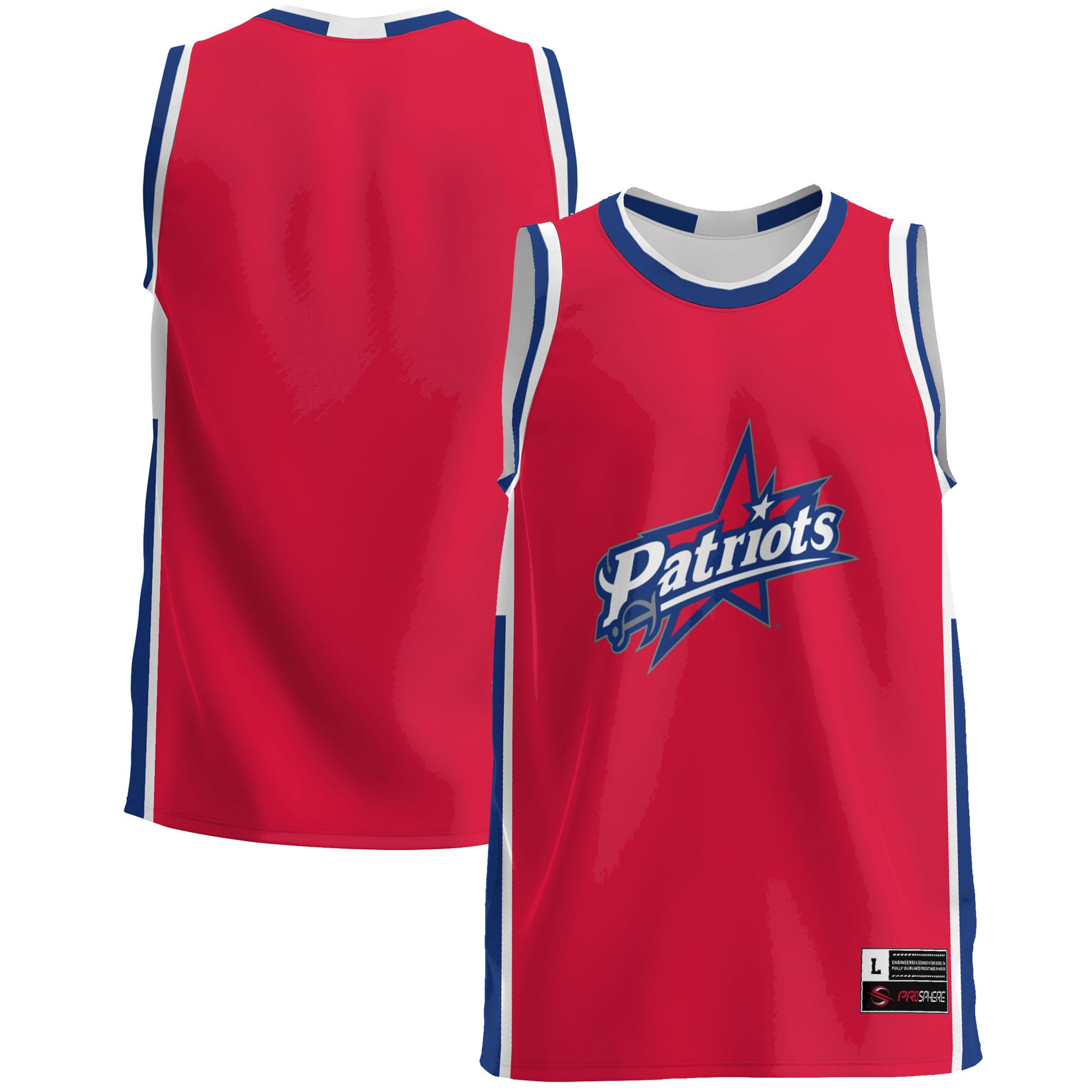 Francis Marion University Patriots Lightweight Basketball Jersey Blue - front and back view