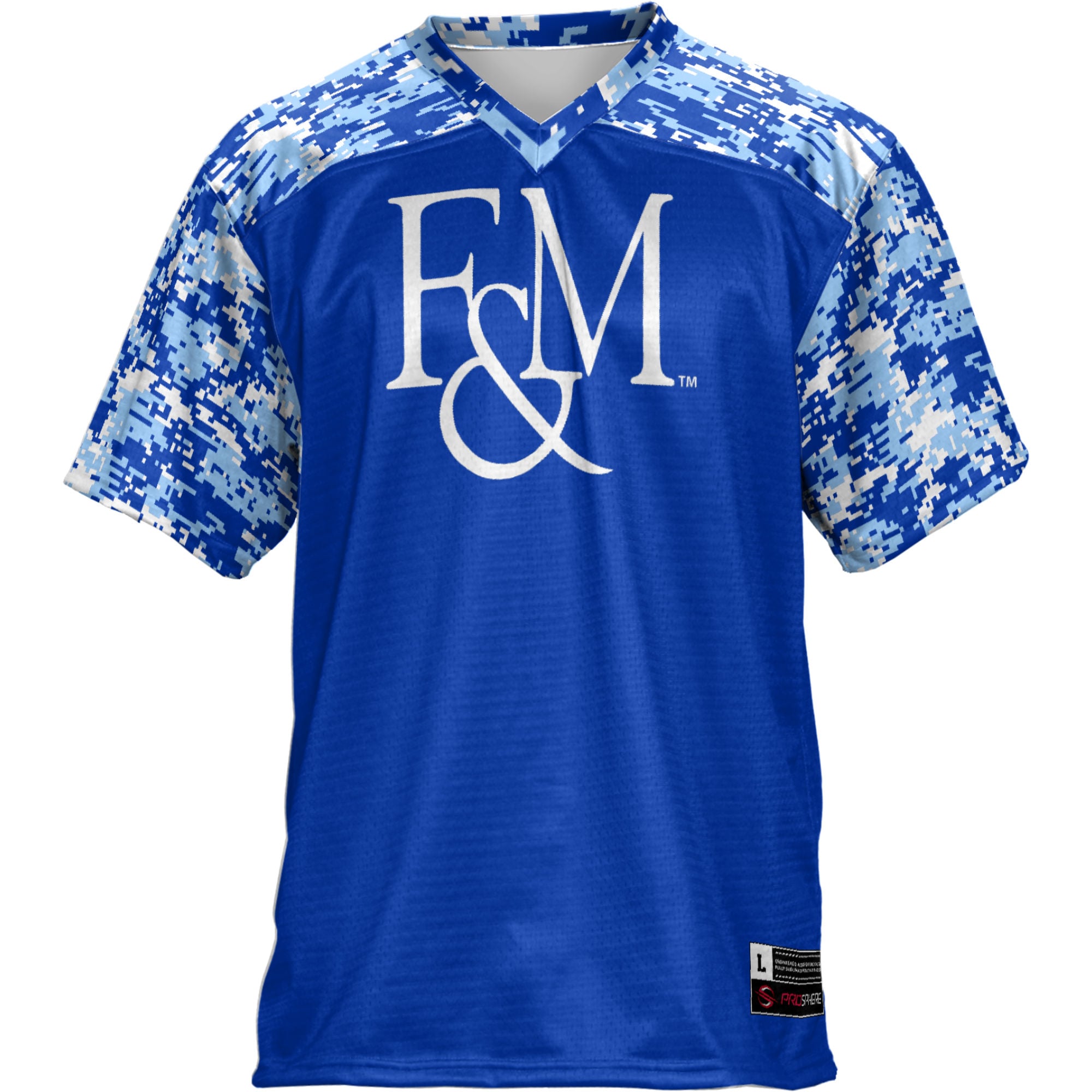 Franklin & Marshall Diplomats Football Jersey Blue - front view
