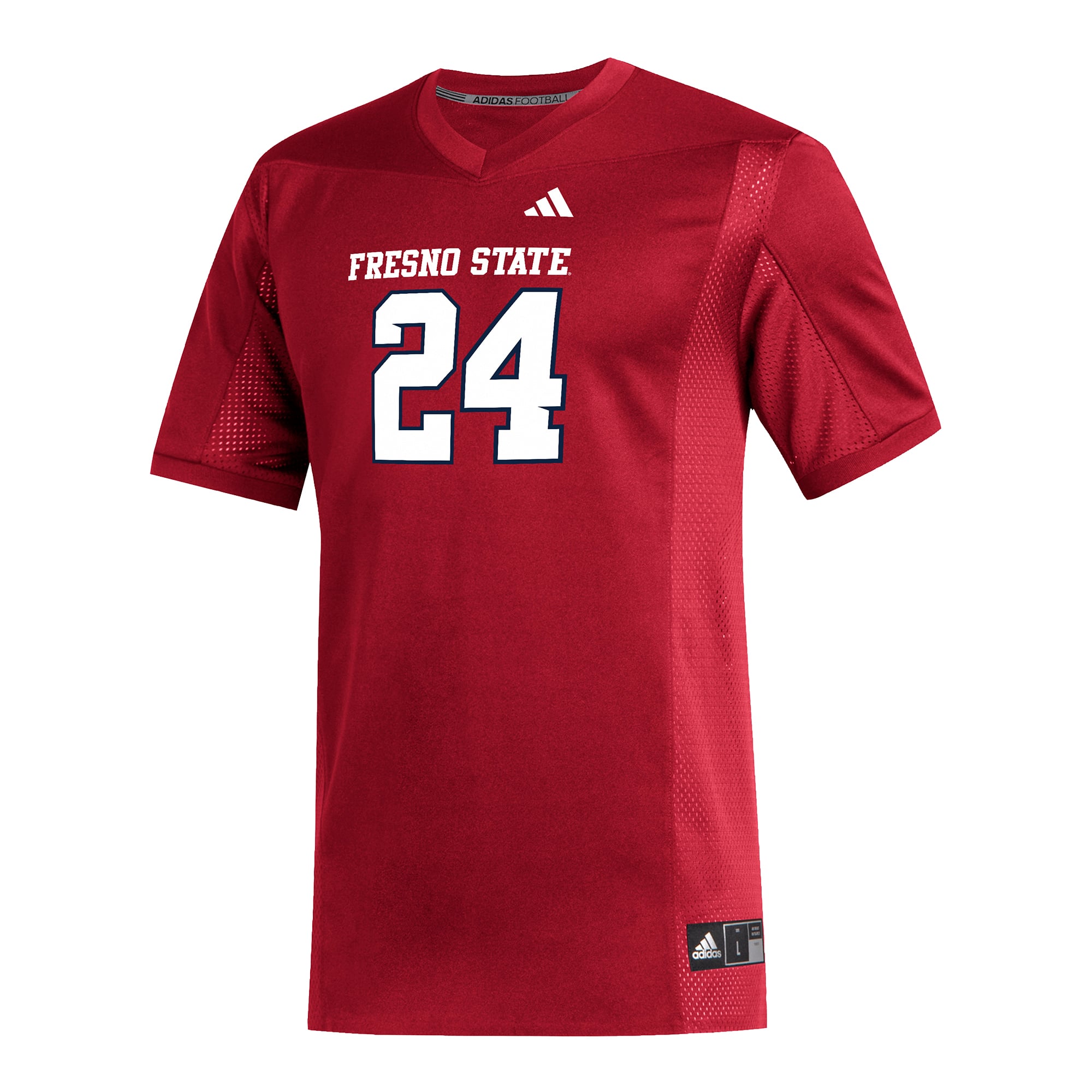 #24 Fresno State Bulldogs Football Jersey Red - front view