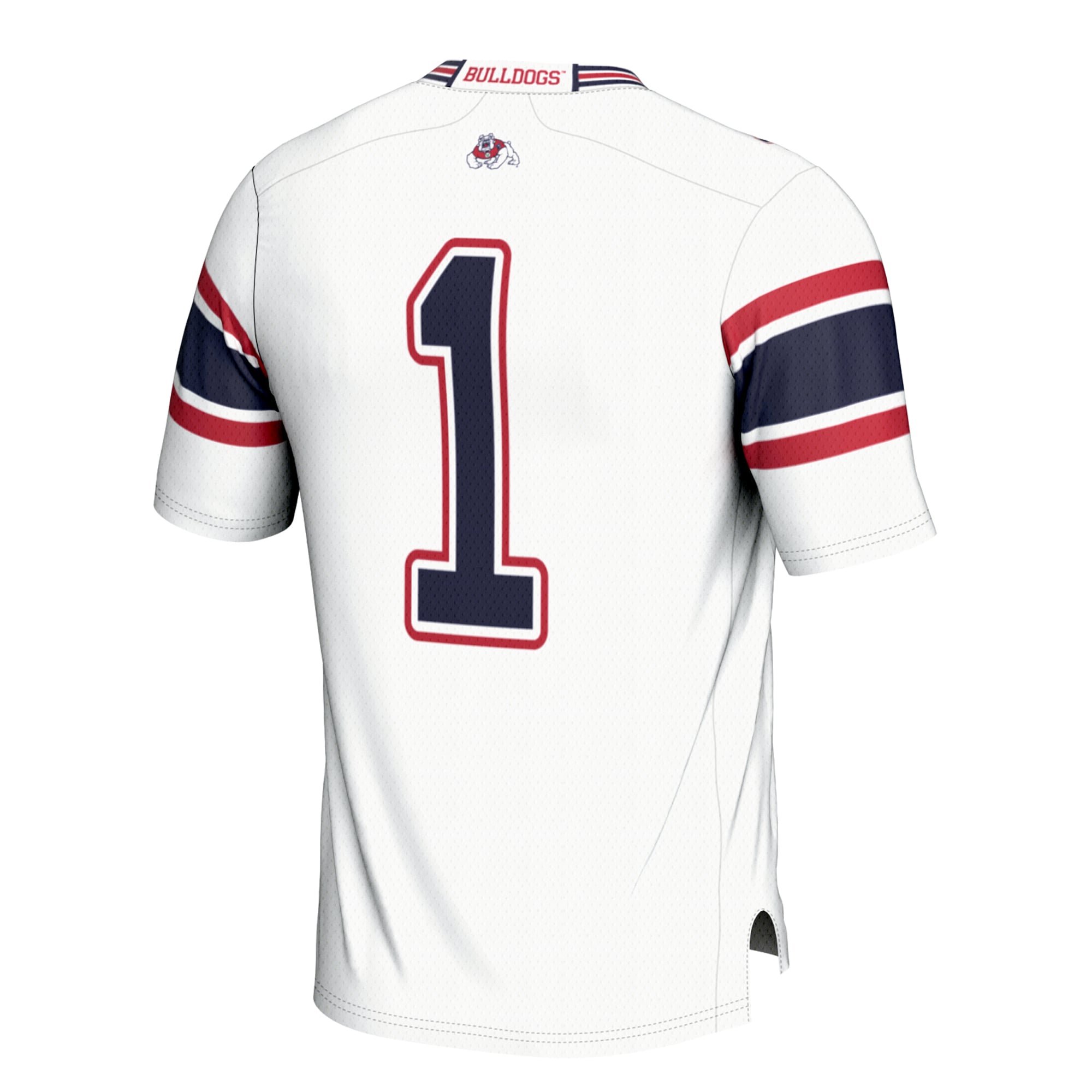 #1 Fresno State Bulldogs Football Jersey - White - back view