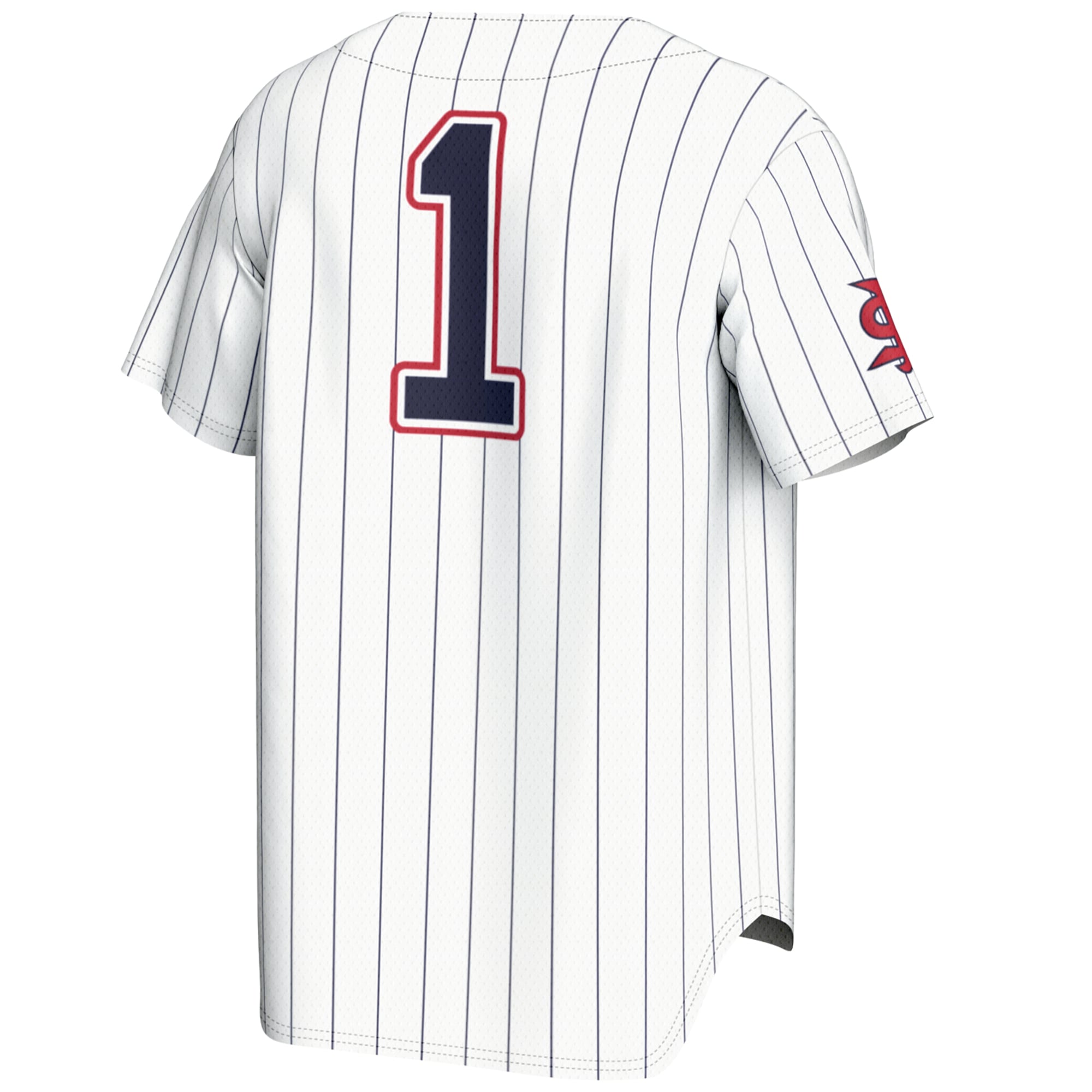 #1 Fresno State Bulldogs Lightweight Baseball Jersey White - back view