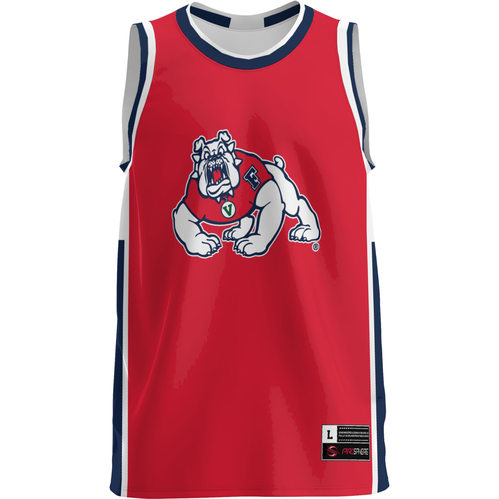 Fresno State Bulldogs Lightweight Basketball Jersey Blue - front view
