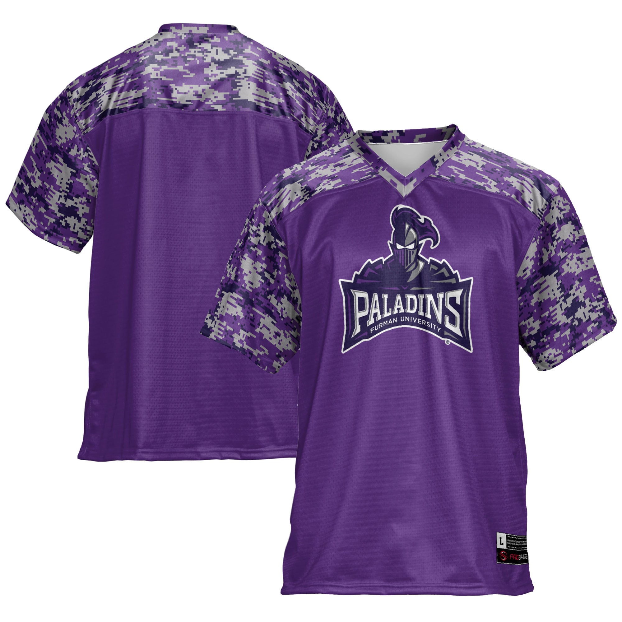 Furman Paladins Football Jersey Purple - front and back view