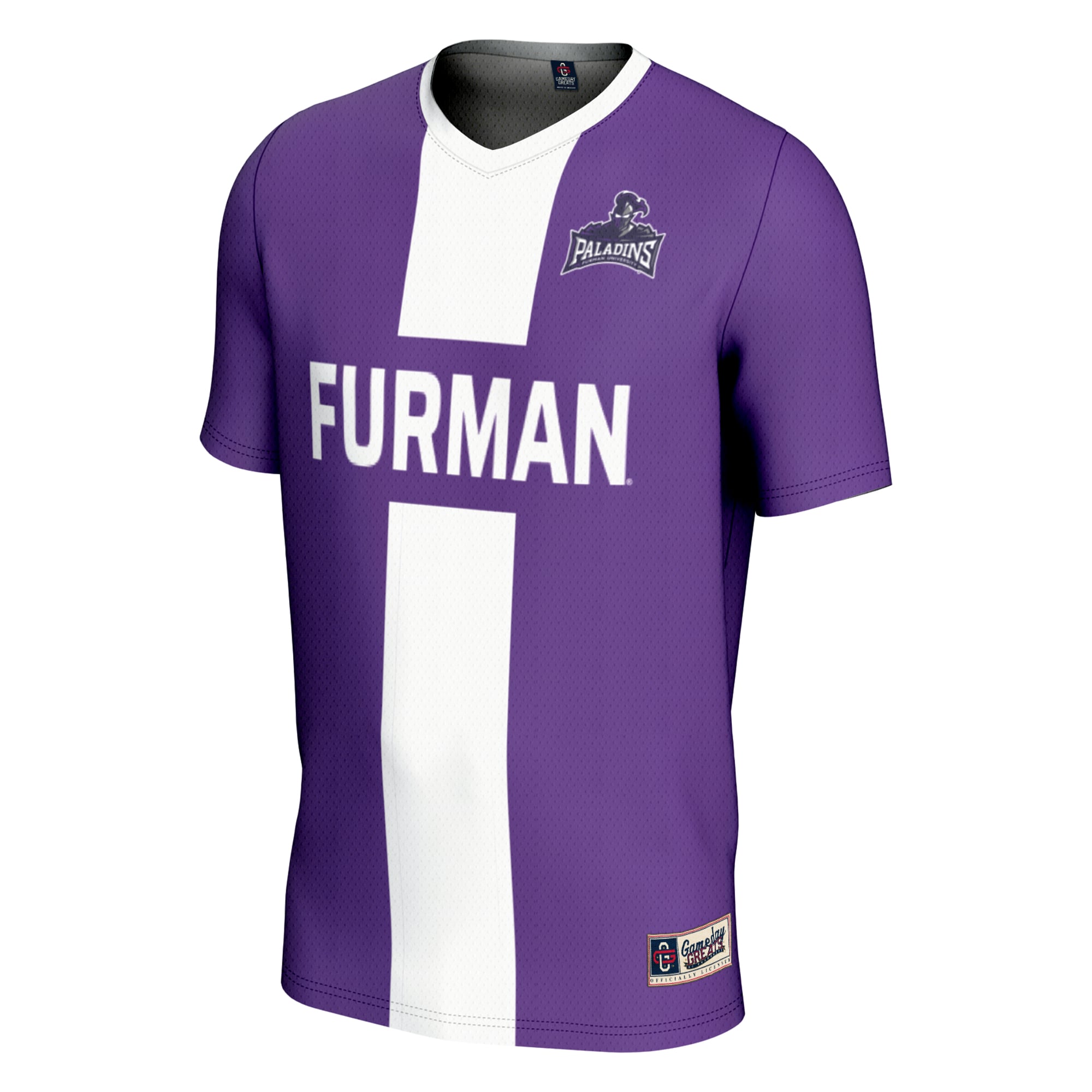 #1 Furman Paladins Lightweight Soccer Jersey Purple - front view
