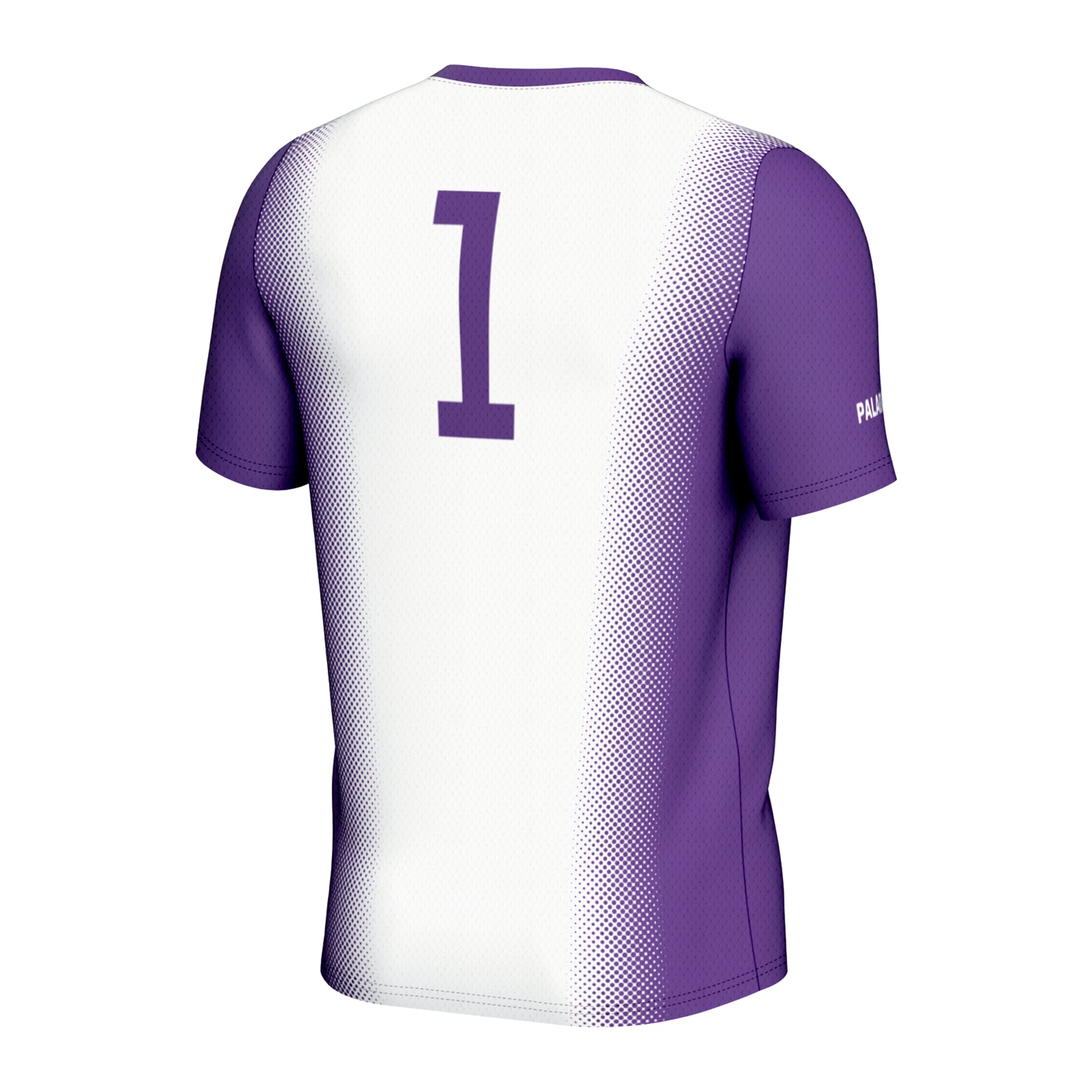 #1 Furman Paladins Unisex Lightweight Soccer Jersey White - back view