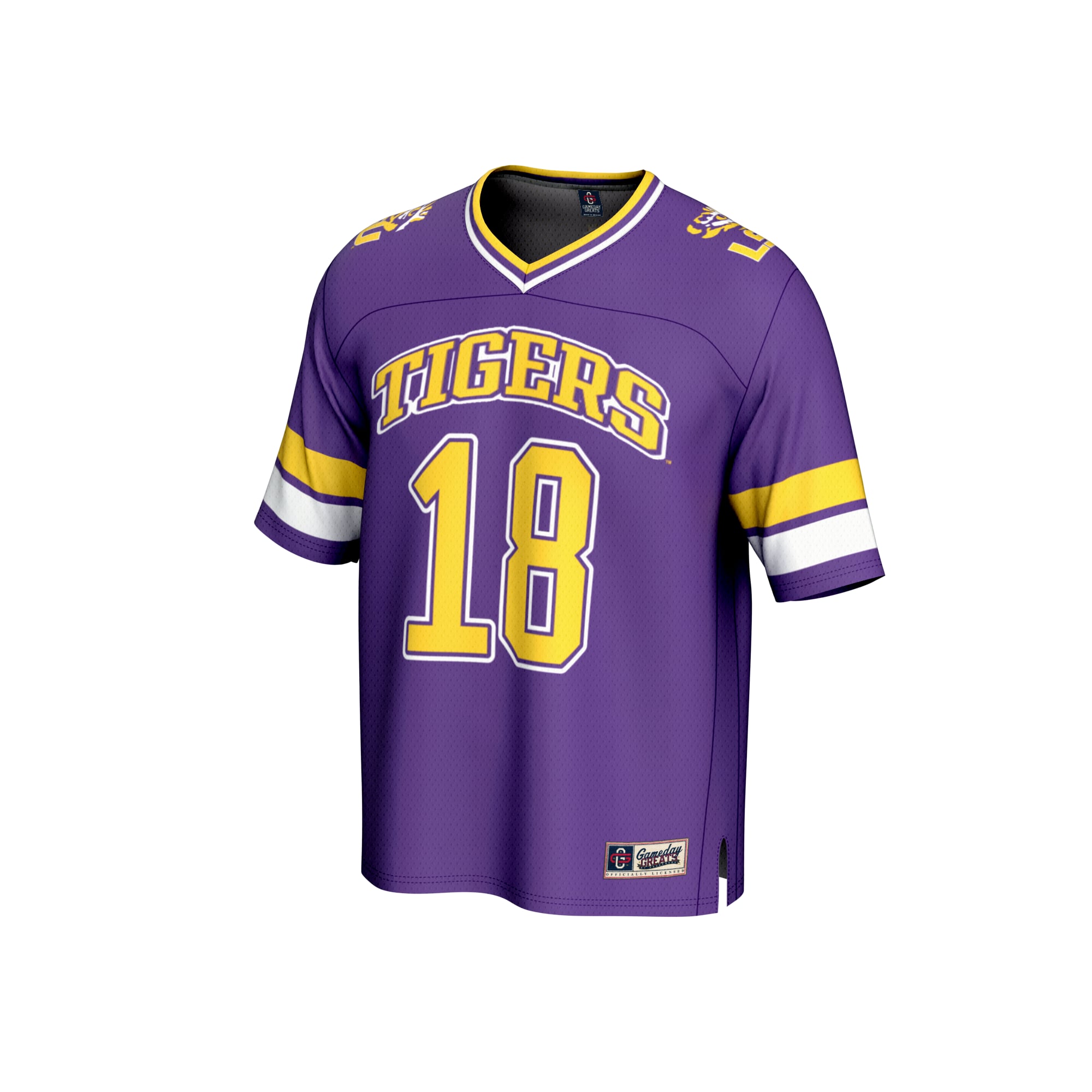 Garrett Nussmeier LSU Tigers Unisex Lightweight Football Player Jersey Purple - front view