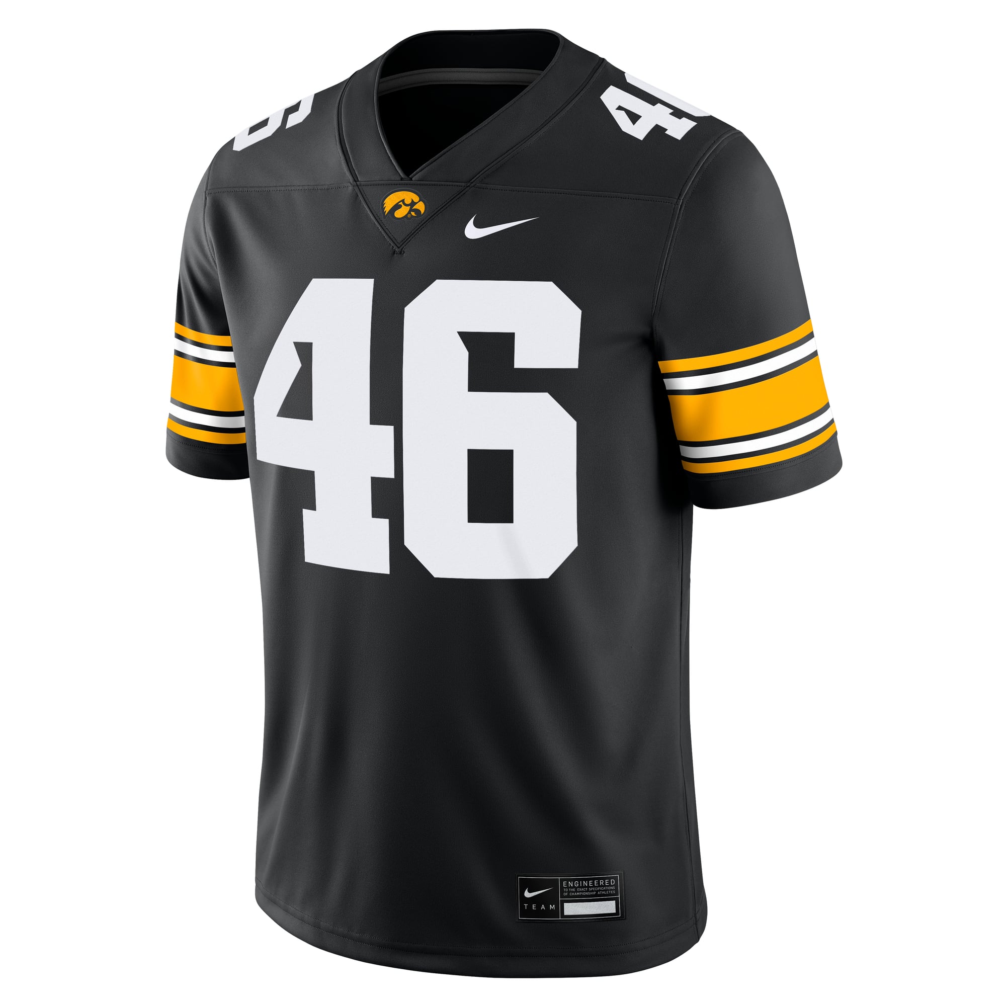 George Kittle #46 Iowa Hawkeyes Alumni Player Jersey Black - front view