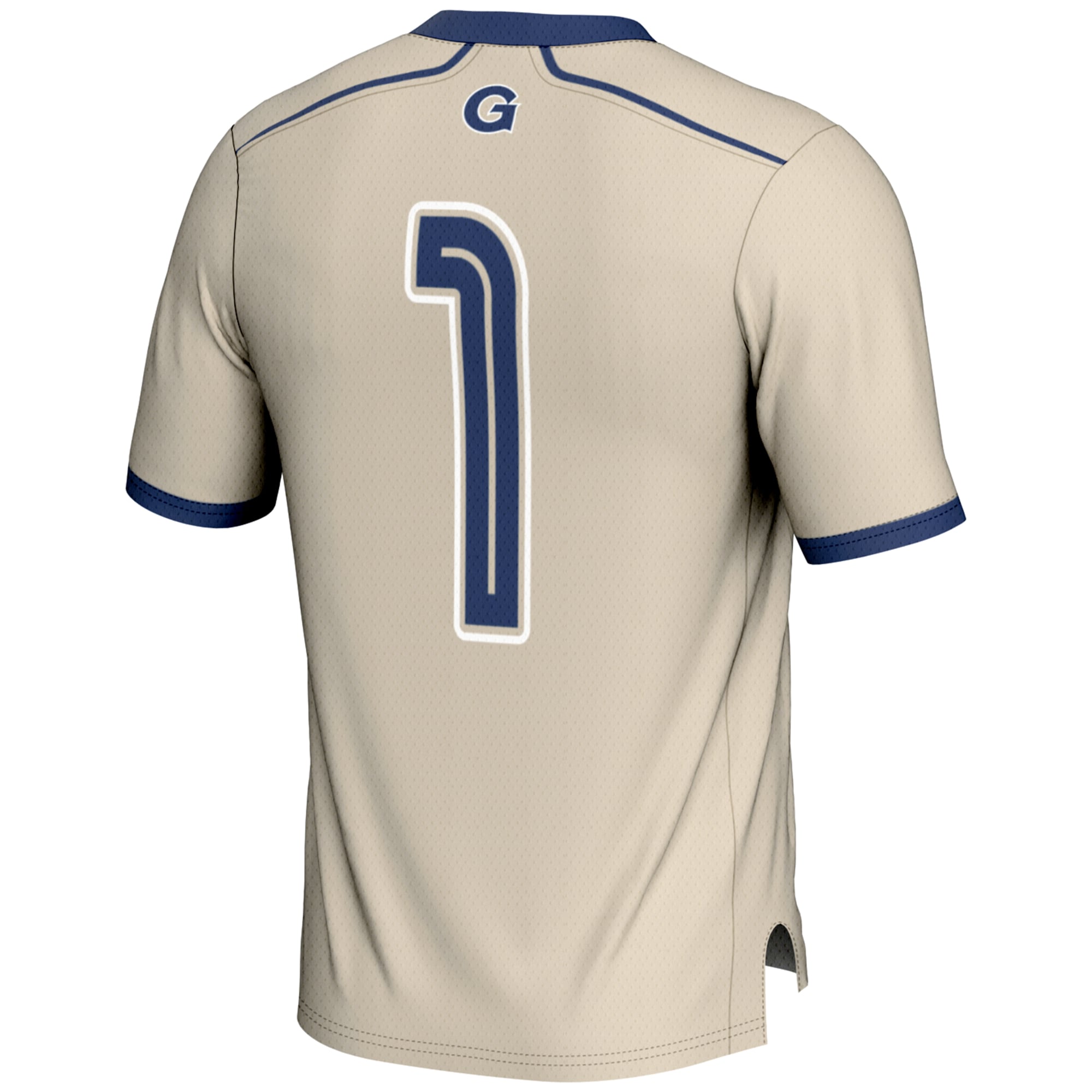 Georgetown Hoyas #1 Lightweight Lacrosse Jersey Gray - back view