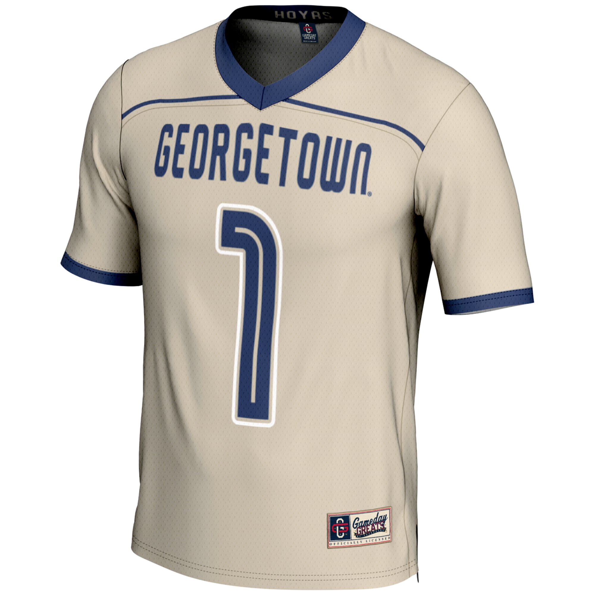 Georgetown Hoyas #1 Lightweight Lacrosse Jersey Gray - front view