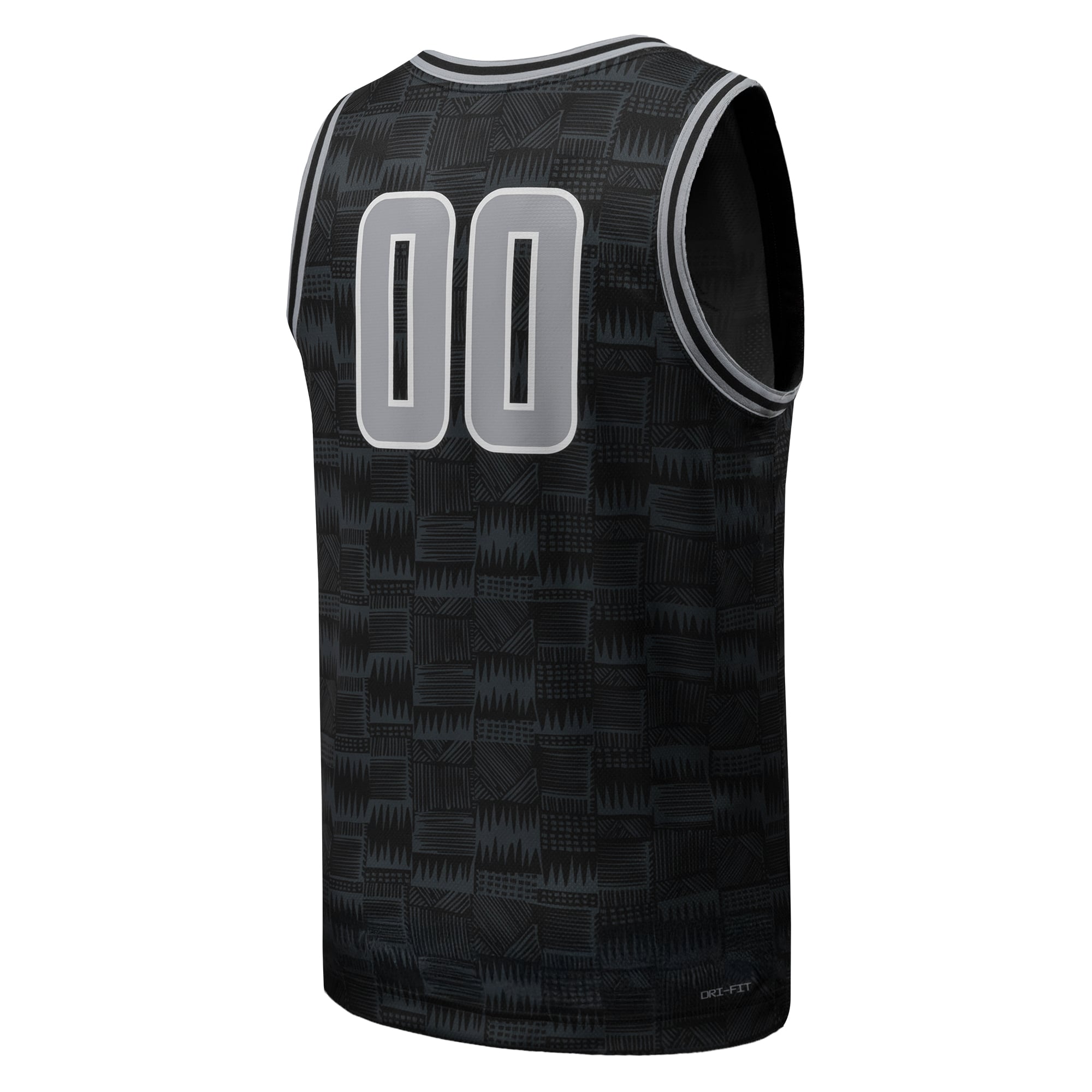 #00 Georgetown Hoyas Basketball Jersey Black - back view