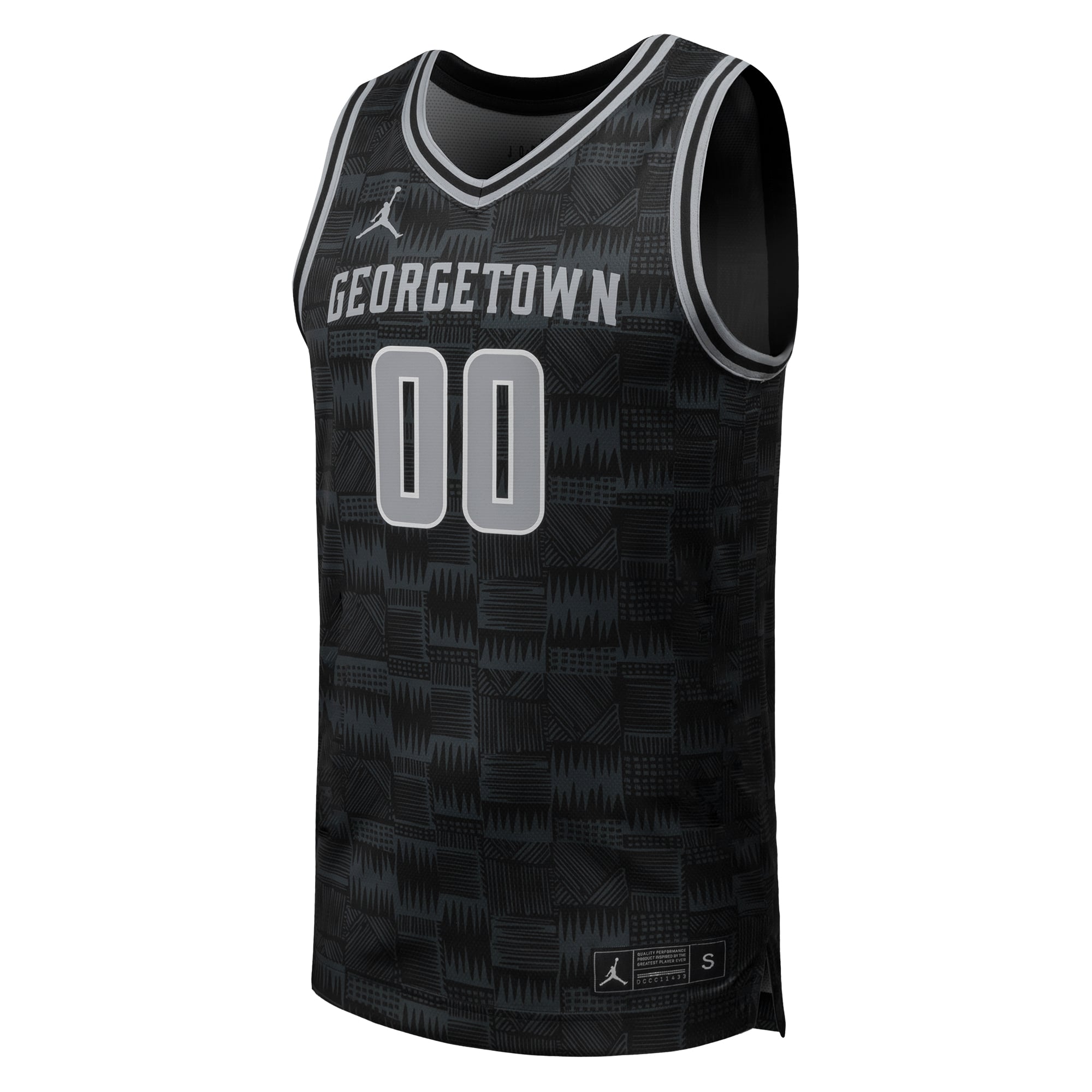 #00 Georgetown Hoyas Basketball Jersey Black - front view