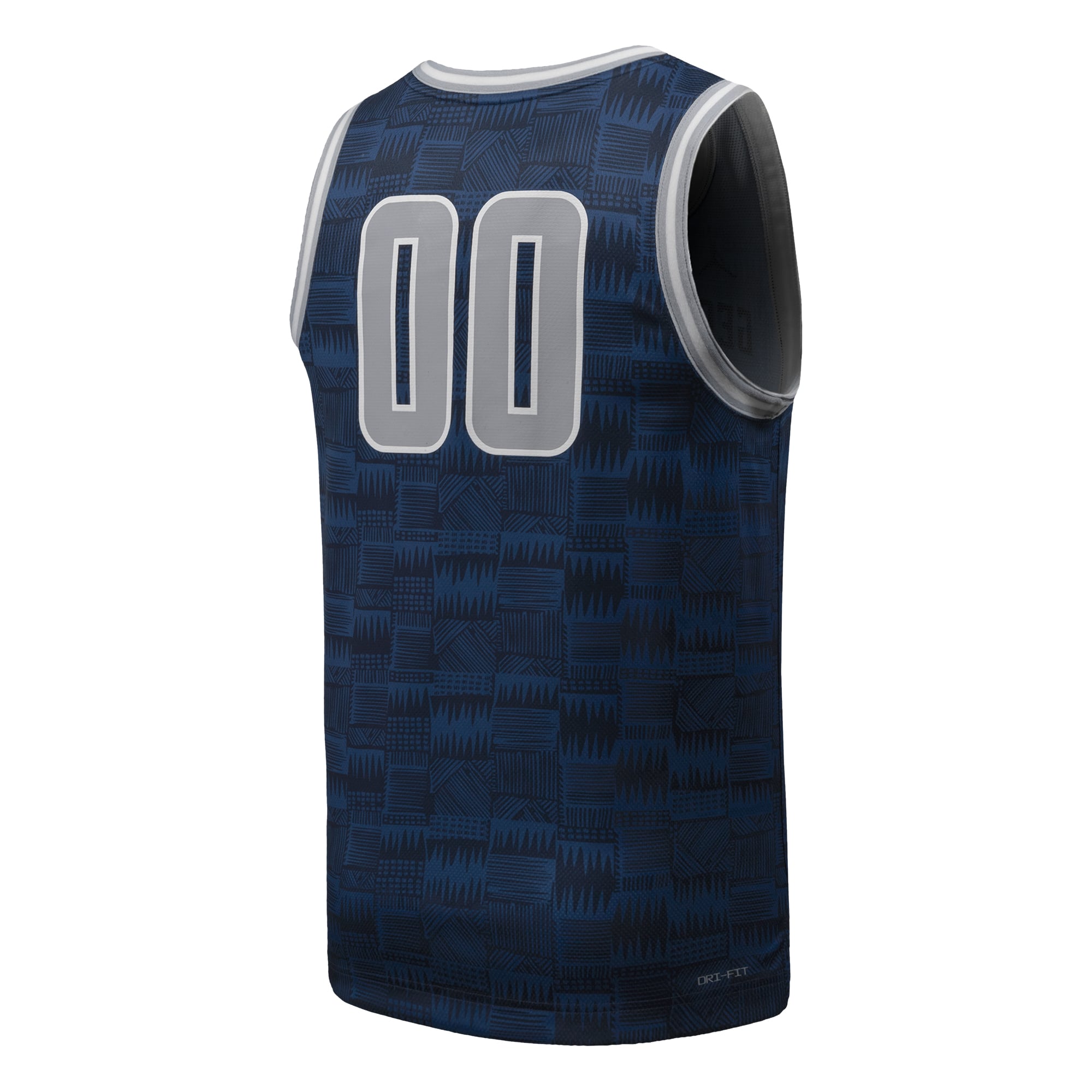 #00 Georgetown Hoyas Basketball Jersey Navy - back view