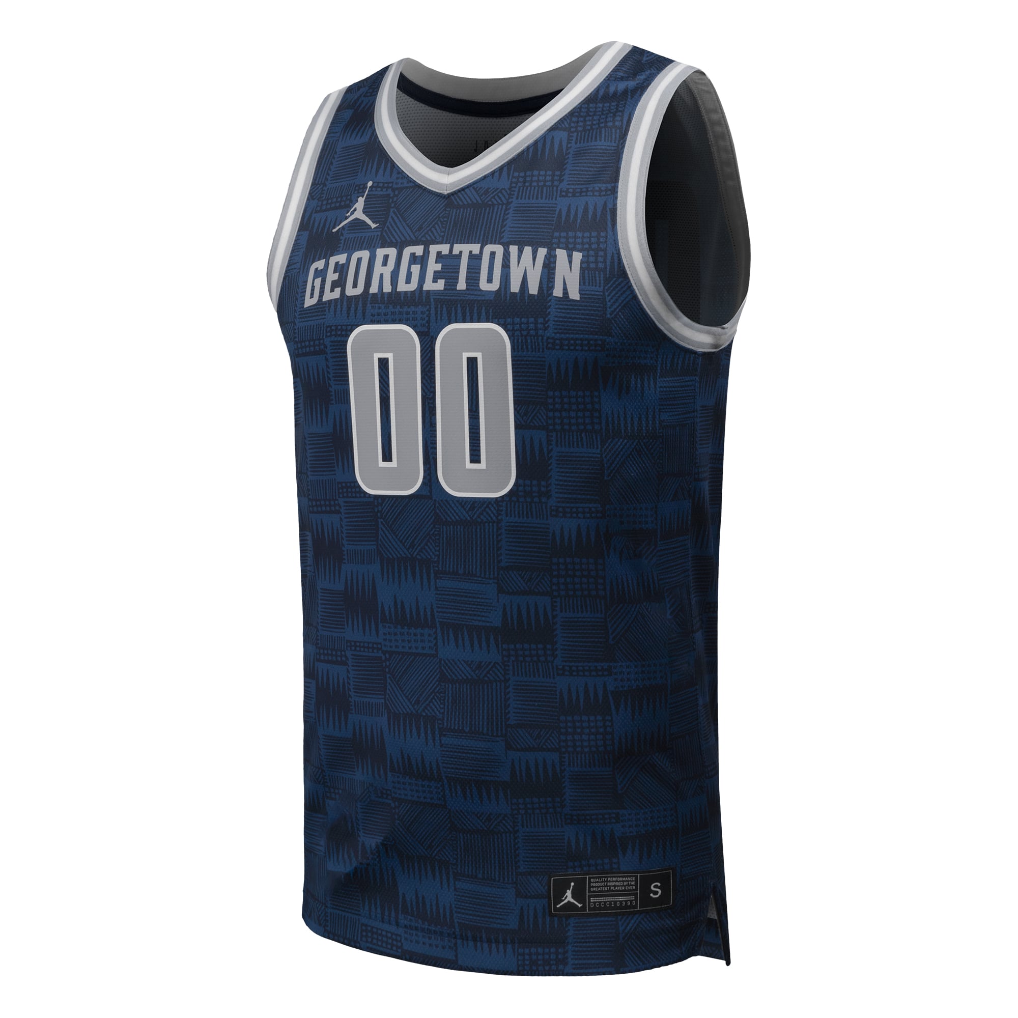 #00 Georgetown Hoyas Basketball Jersey Navy - front view