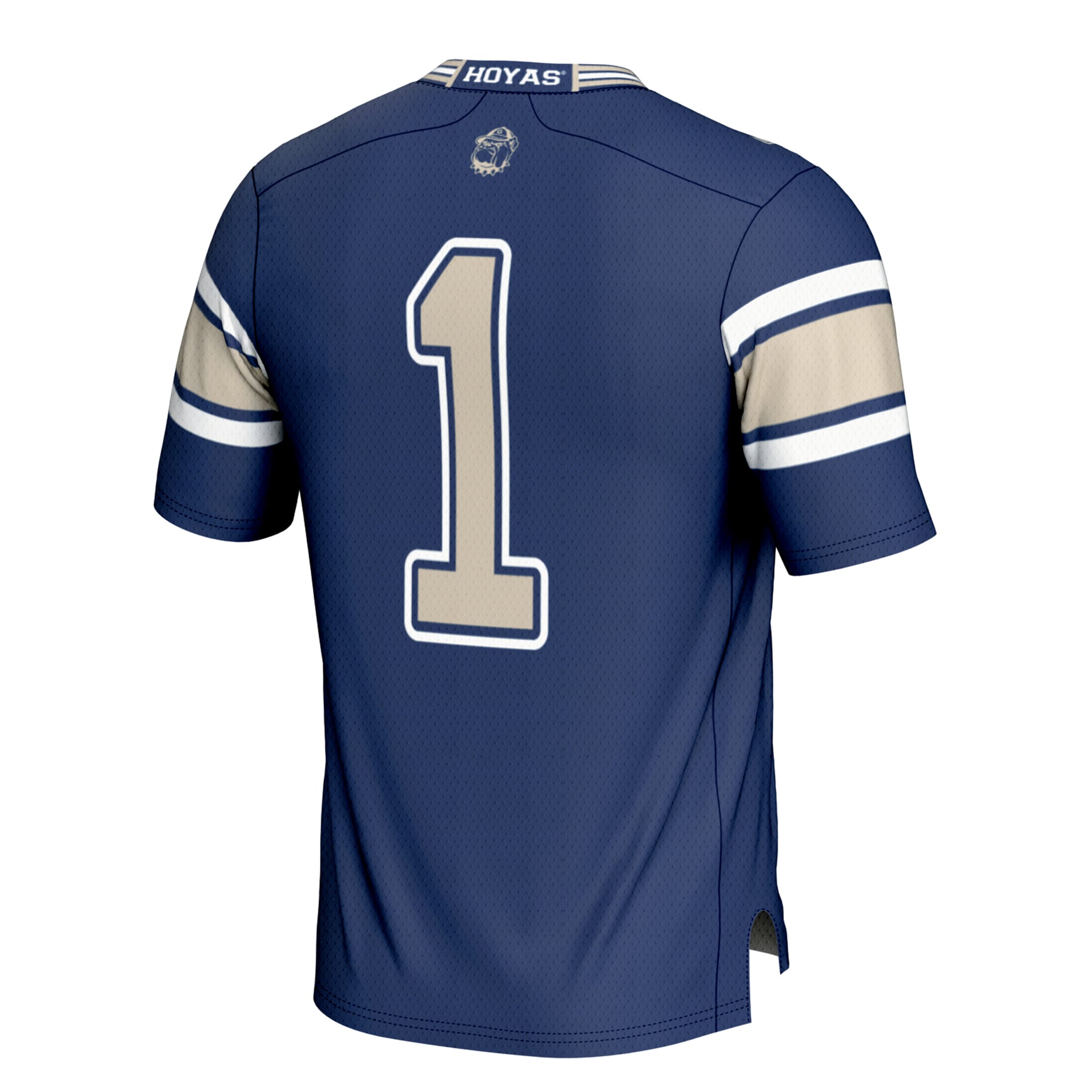 #1 Georgetown Hoyas Football Jersey Navy - back view