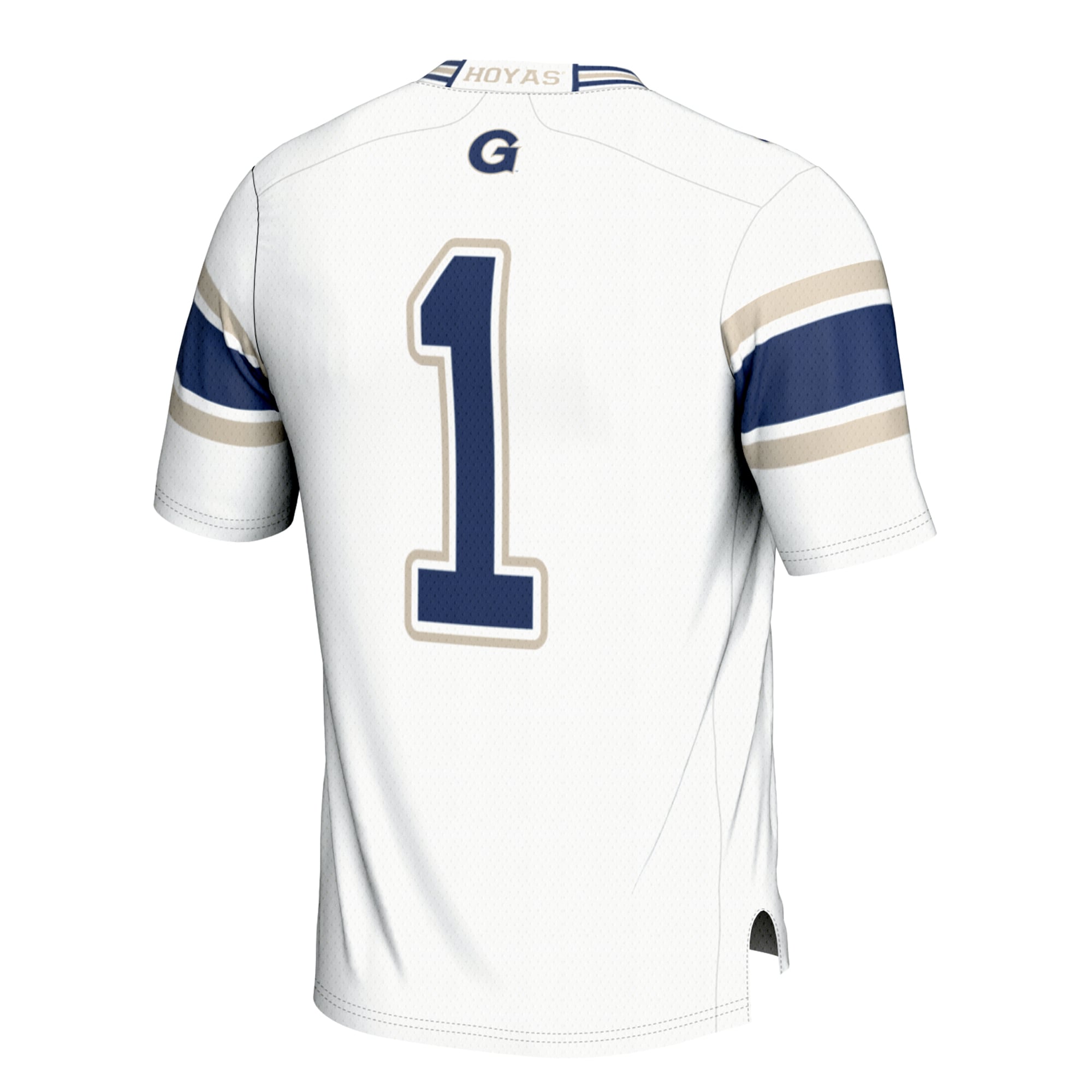 #1 Georgetown Hoyas Football Jersey White - back view
