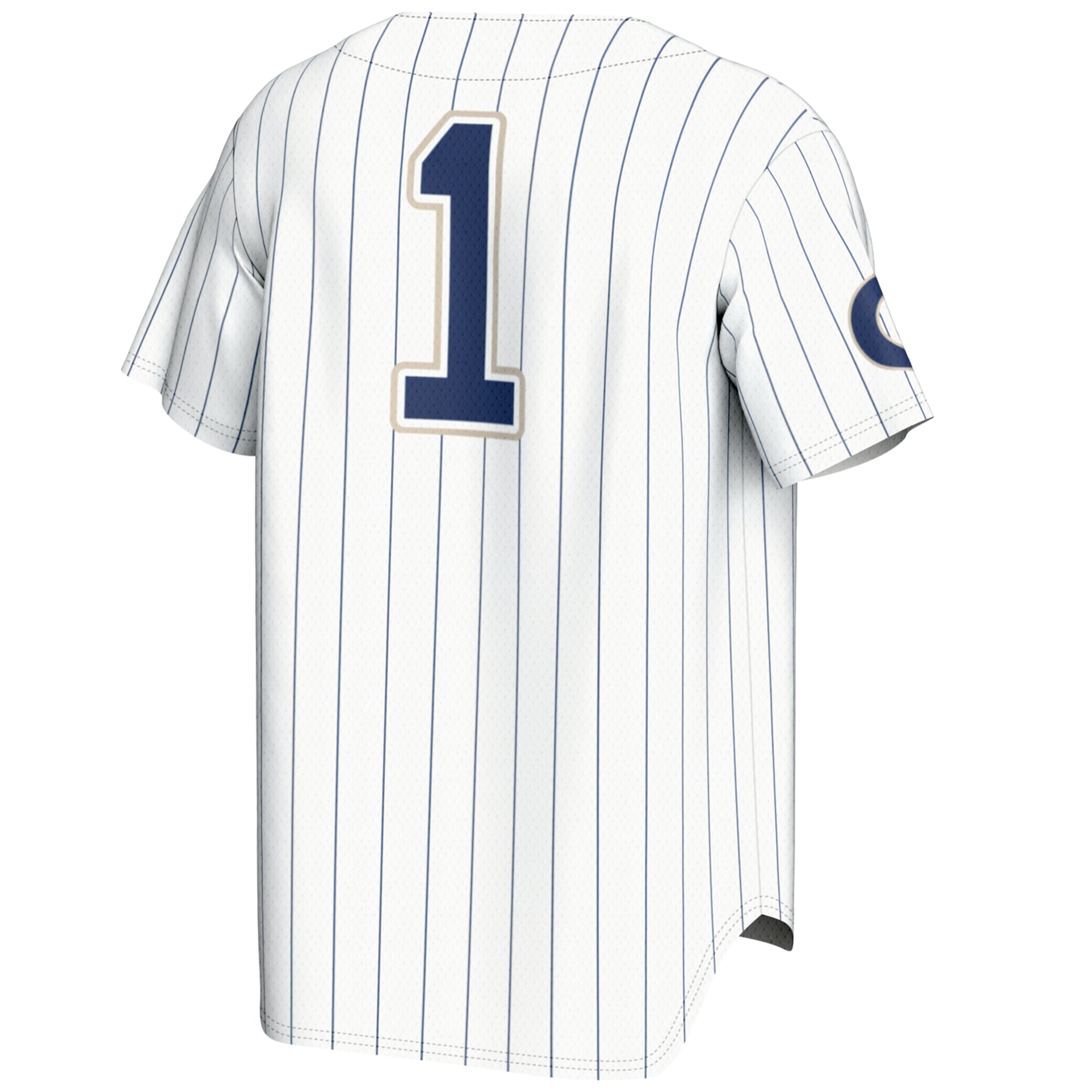 #1 Georgetown Hoyas Lightweight Baseball Fashion Jersey White - back view