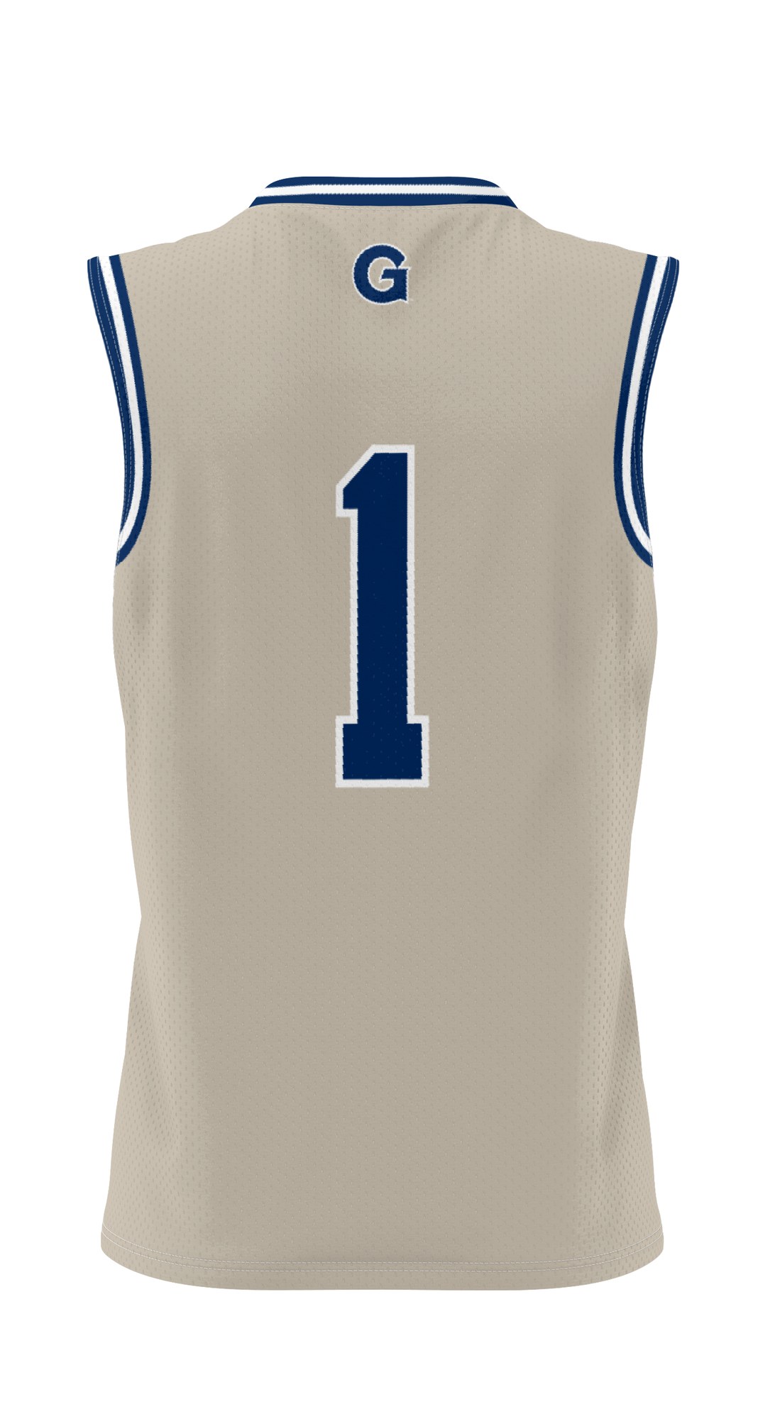 #1 Georgetown Hoyas Lightweight Basketball Jersey Gray - back view
