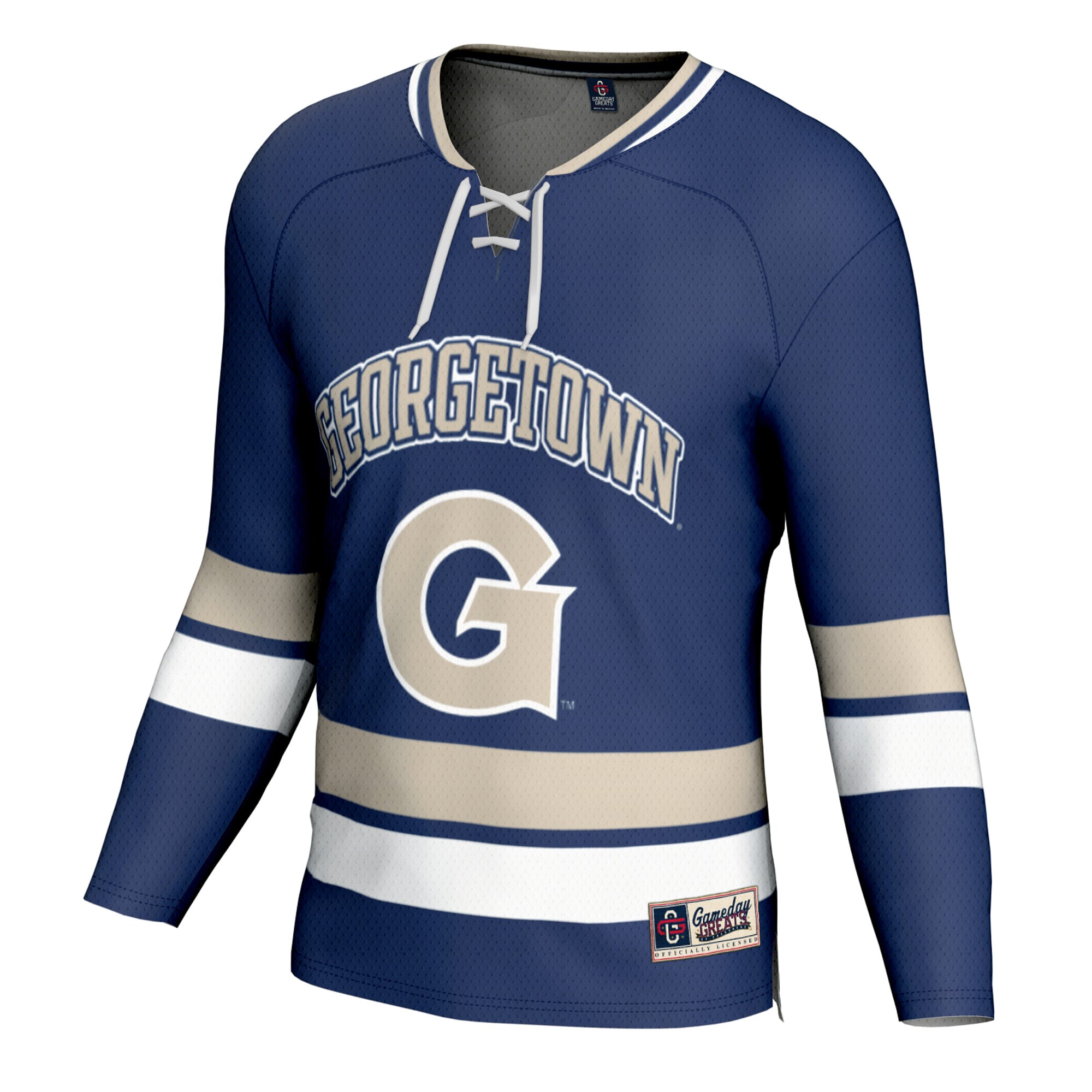 Georgetown Hoyas Spirit Hockey Jersey Navy - front view
