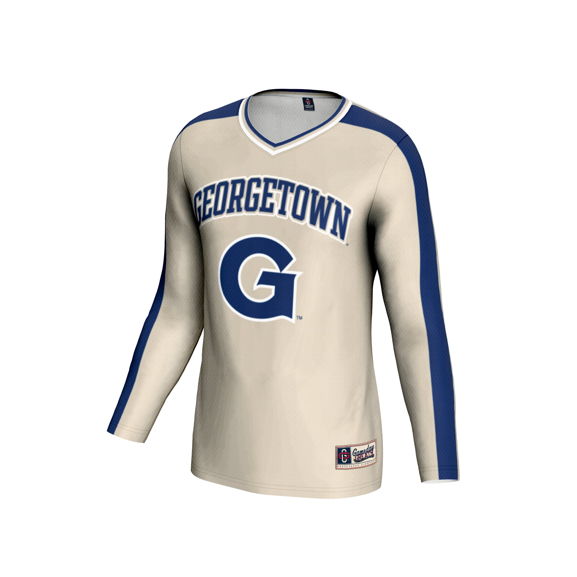 Georgetown Hoyas Youth #1 Lightweight Volleyball Fashion Jersey Gray - front view